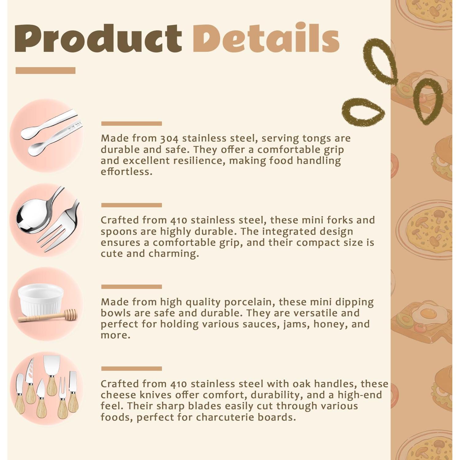 Juego de Utensilios de Charcutería Mlurcu - 9 Piezas