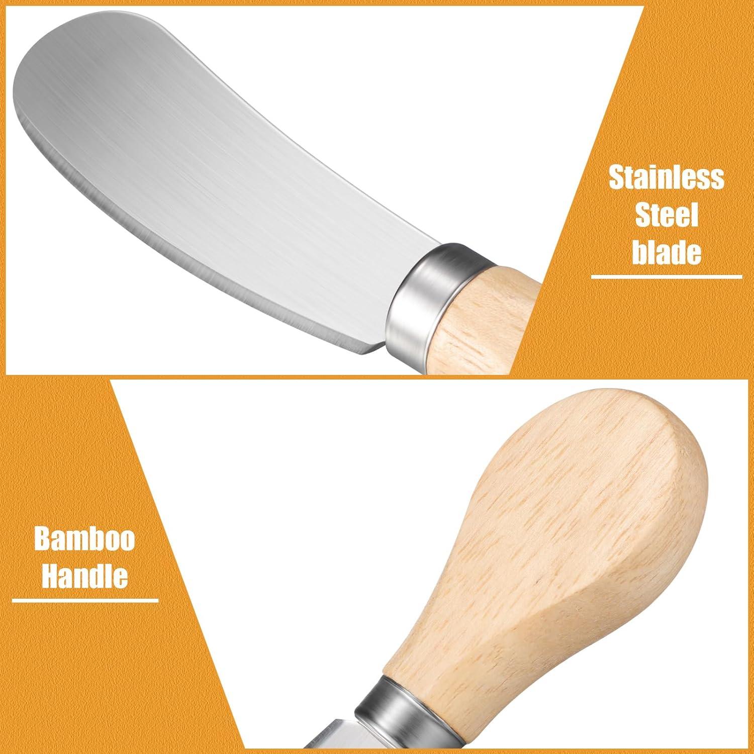 48 Cuchillos para Untar Queso Lanties con Mango de Madera