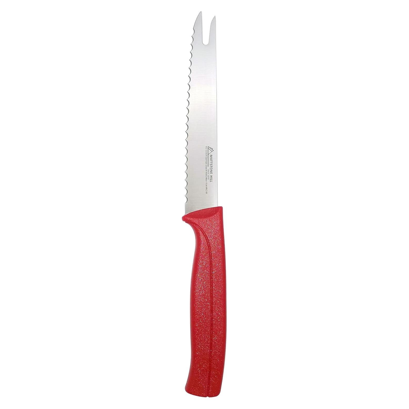 Cuchillo de Tomate MATTSTONE HILL 12.7 cm Acero Inoxidable Rojo