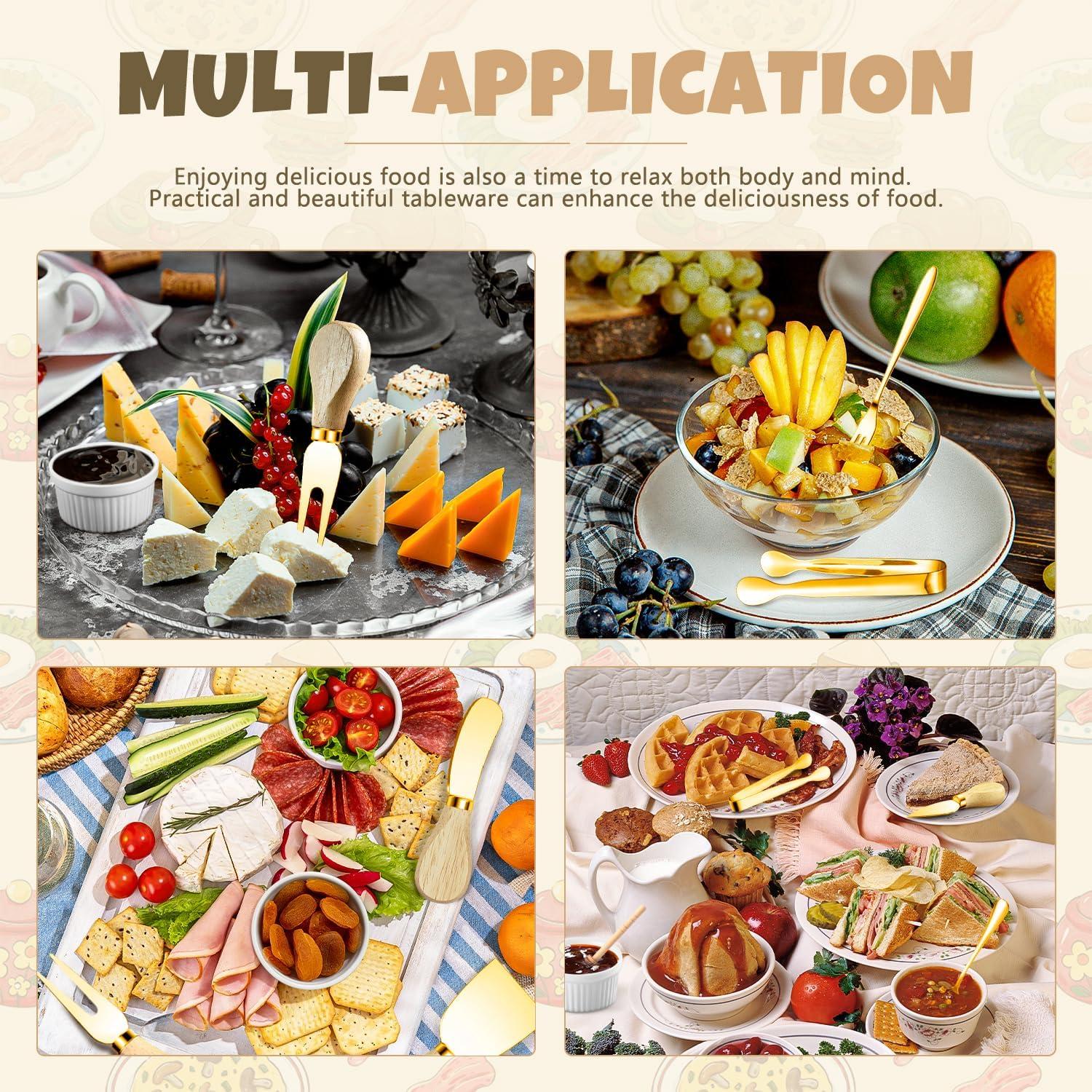 Juego de Utensilios de Charcutería Dorados Mlurcu - 9 Piezas