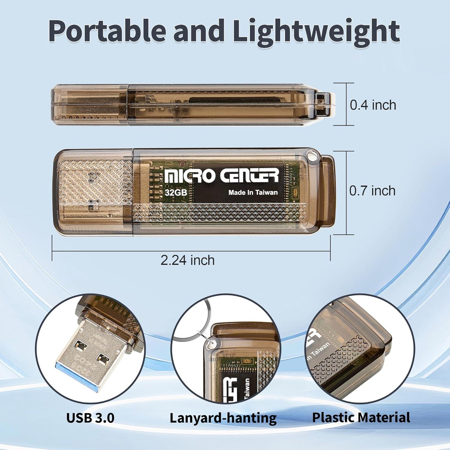 INLAND Unidad Flash USB 3.0 32GB 10-Pack Alta Velocidad