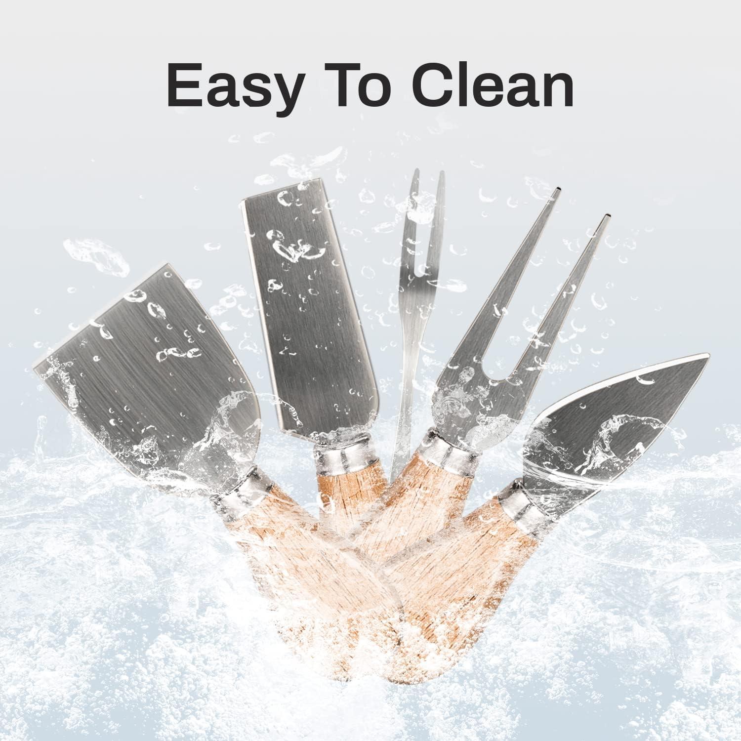 Juego de cuchillos para queso XILAZAB - 6 piezas, acero inoxidable