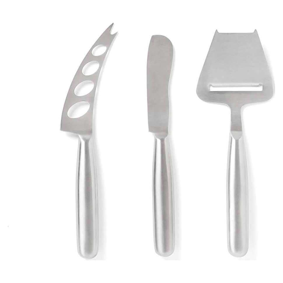 Juego de cuchillos para queso Fox Run, acero inoxidable, 3 piezas