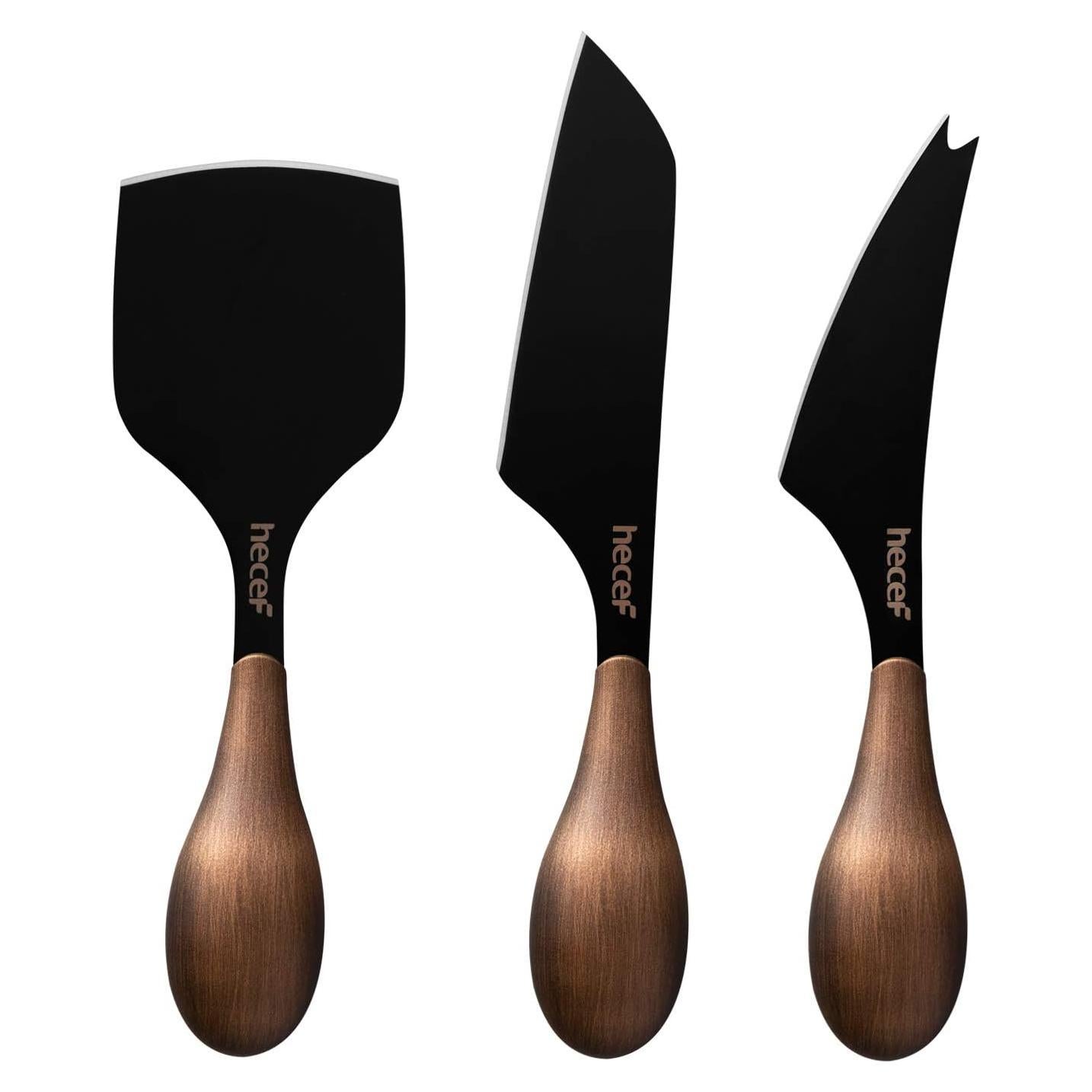 Juego de Cuchillos para Queso Hecef 3 Piezas Acero Inoxidable