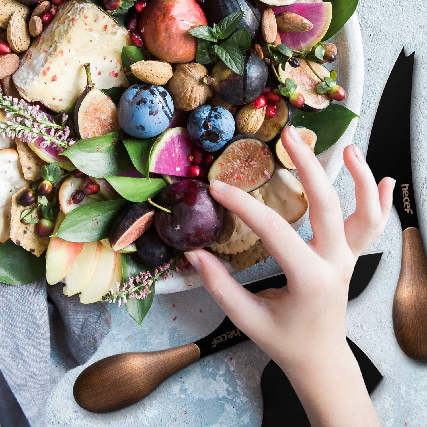 Juego de Cuchillos para Queso Hecef 3 Piezas Acero Inoxidable