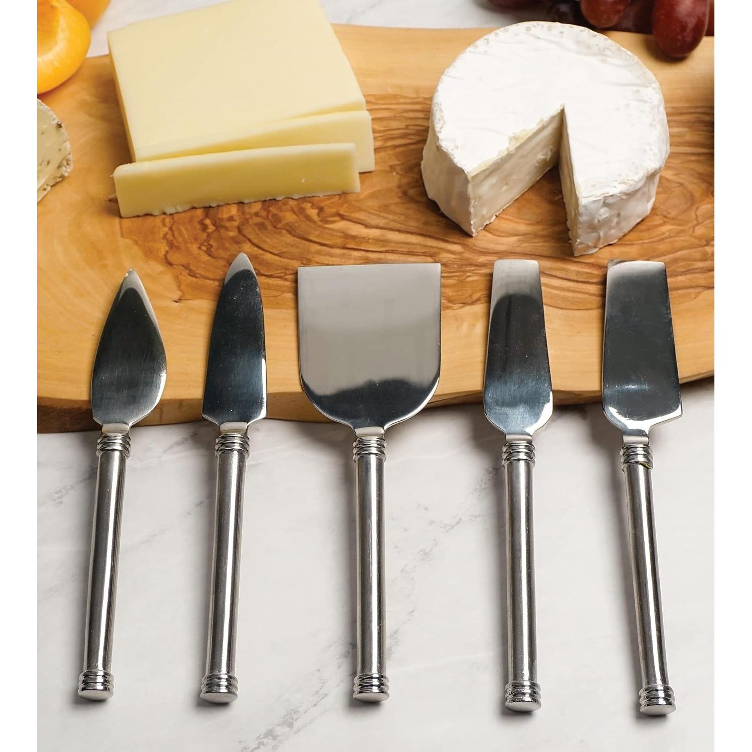 Set de 5 Cuchillos de Queso RSVP Internacional 15.24 cm Acero Inoxidable