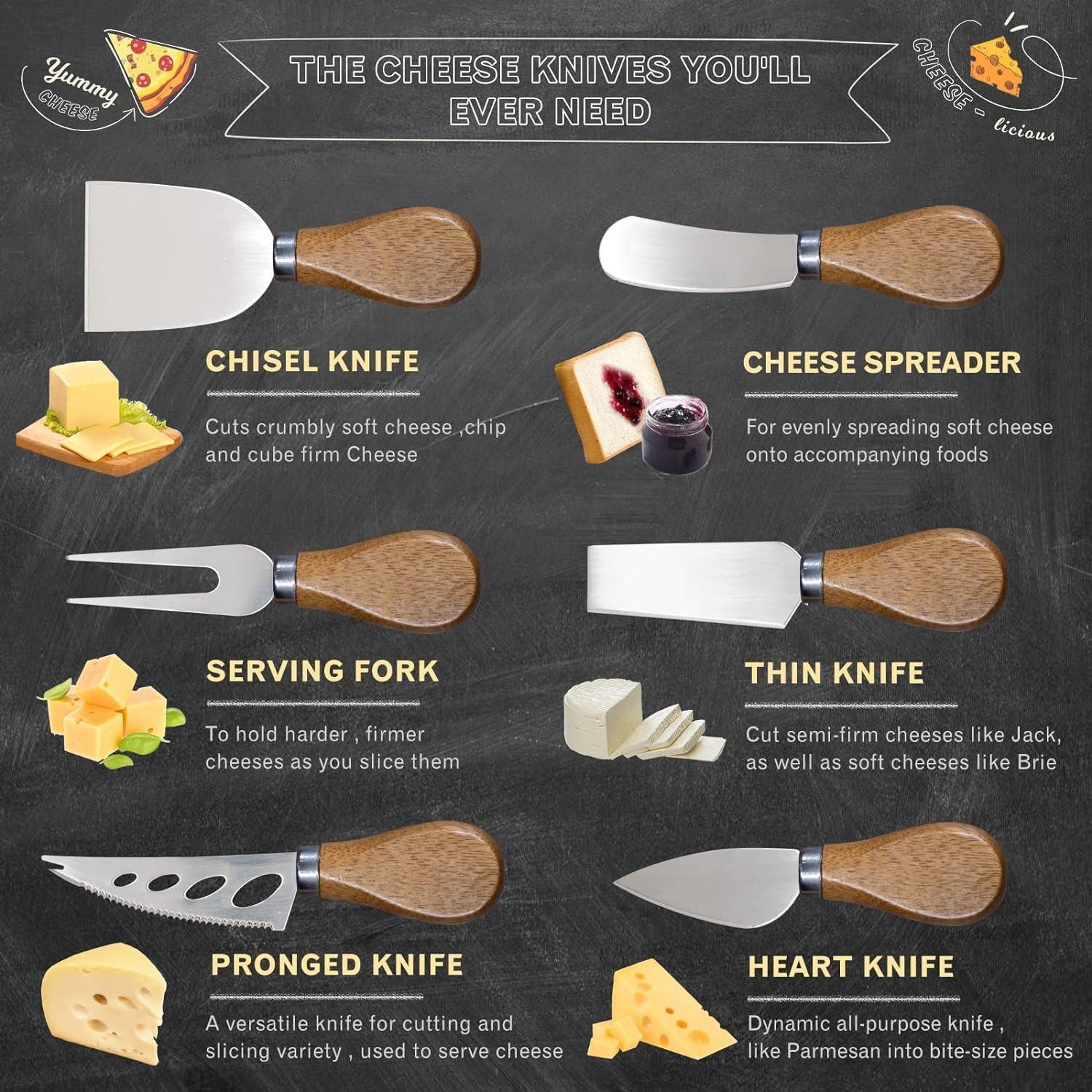 Juego de cuchillos para queso HEORIM 12 piezas acero inoxidable