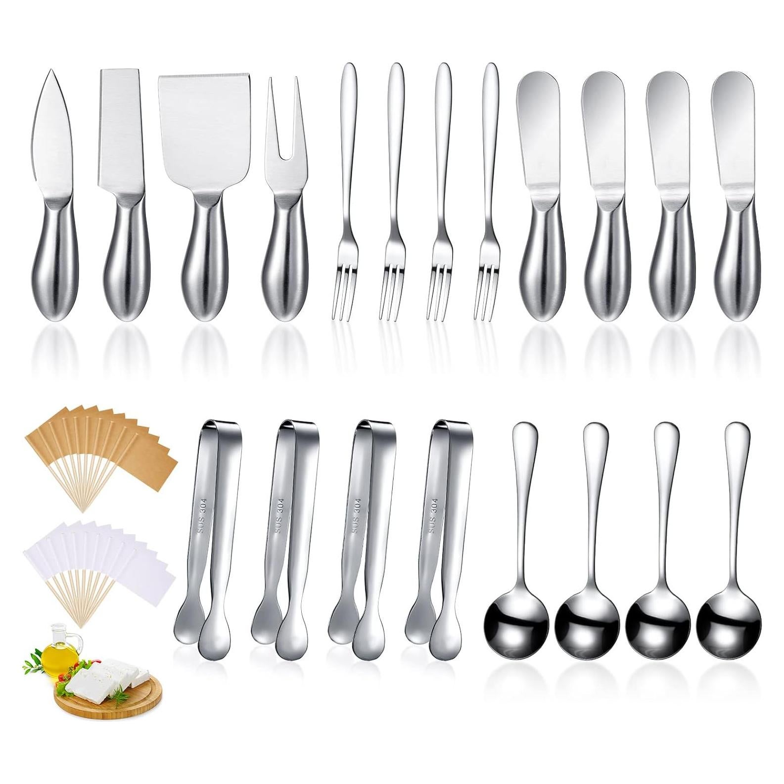 Set de Utensilios de Charcutería Patelai 20 Piezas Acero Inoxidable