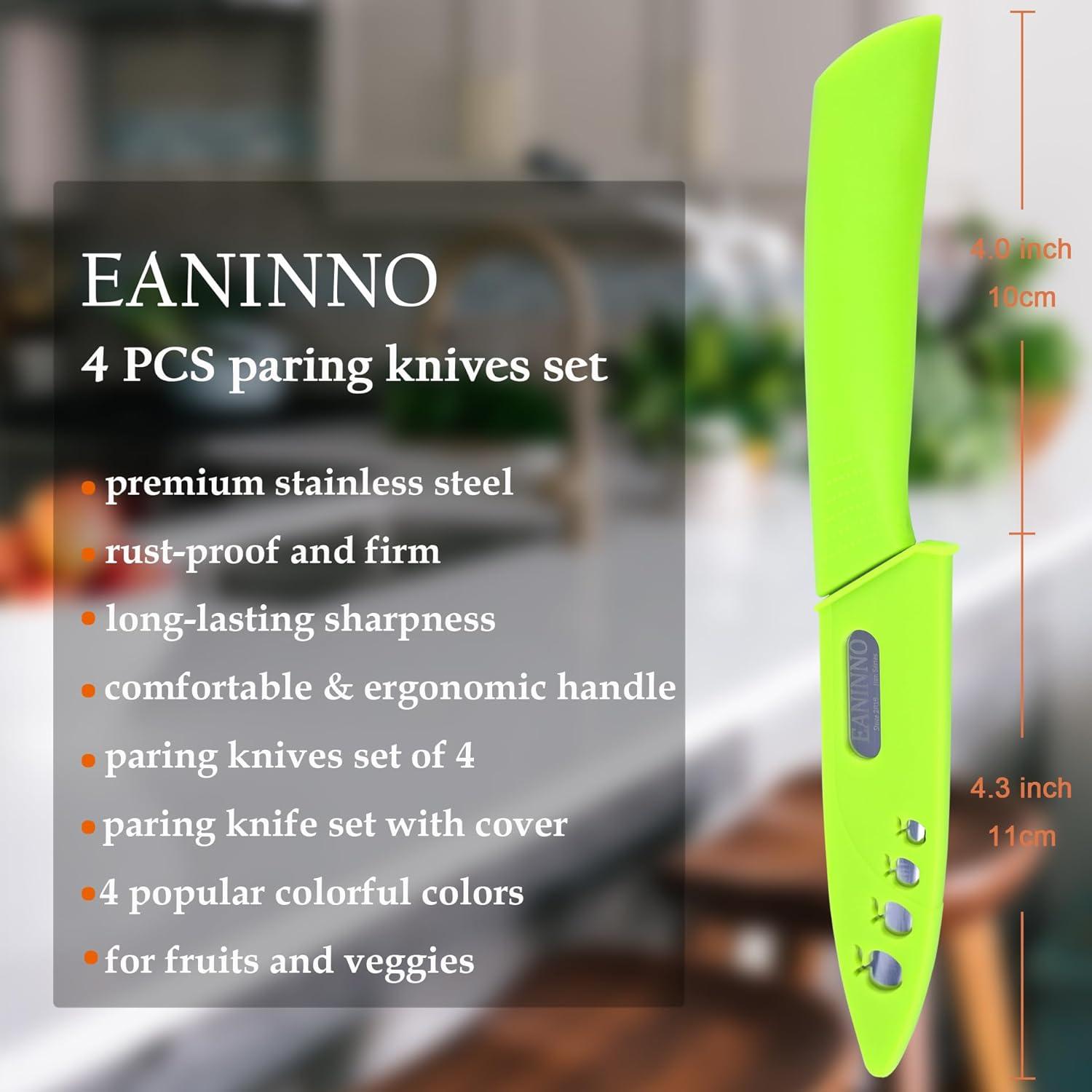 Juego de Cuchillos de Pelar EANINNO 10.16 cm Acero Inoxidable