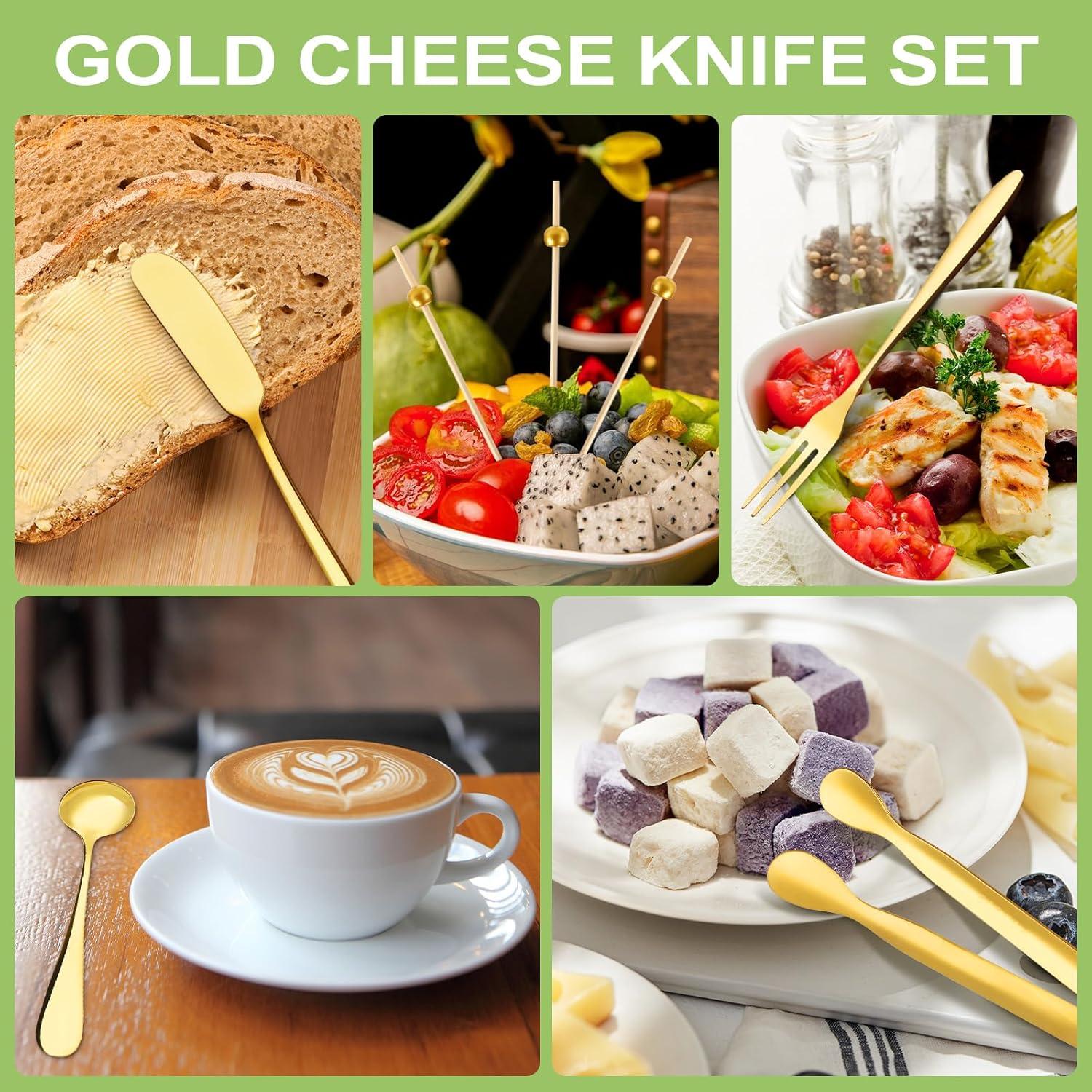 Juego de Utensilios para Charcutería Foyucool 98 Pcs Dorado