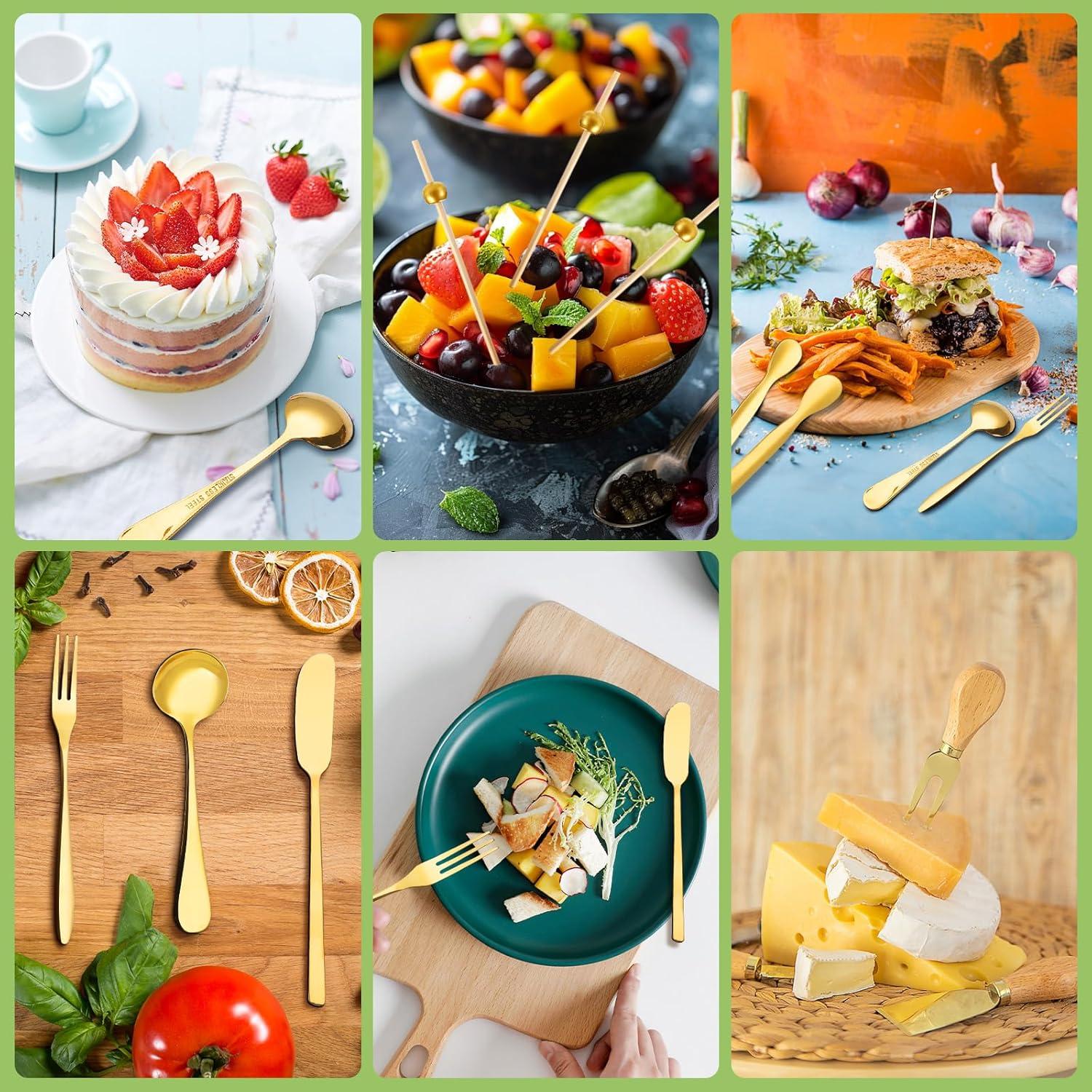 Juego de Utensilios para Charcutería Foyucool 98 Pcs Dorado