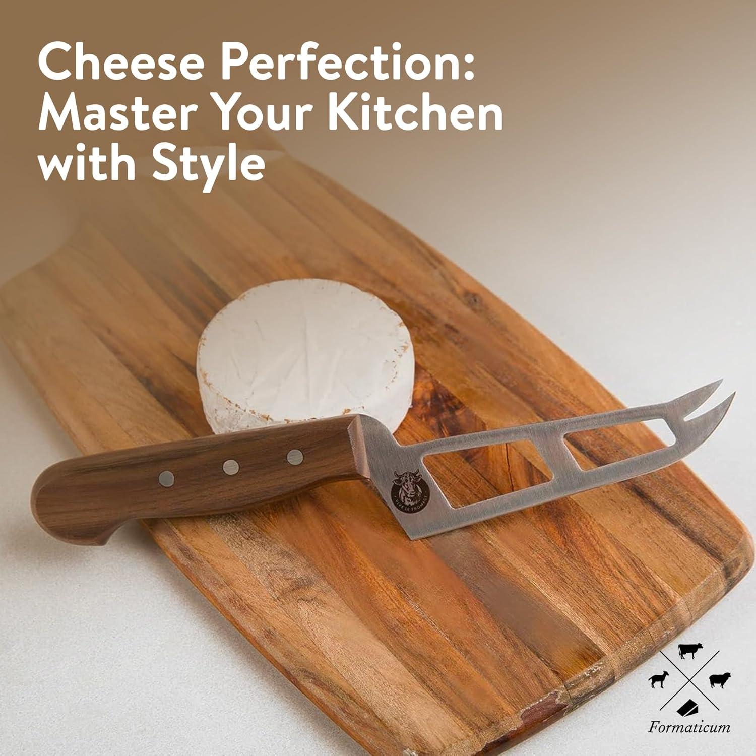 Cuchillo y tenedor mini para quesos suaves Formaticum 10.8cm