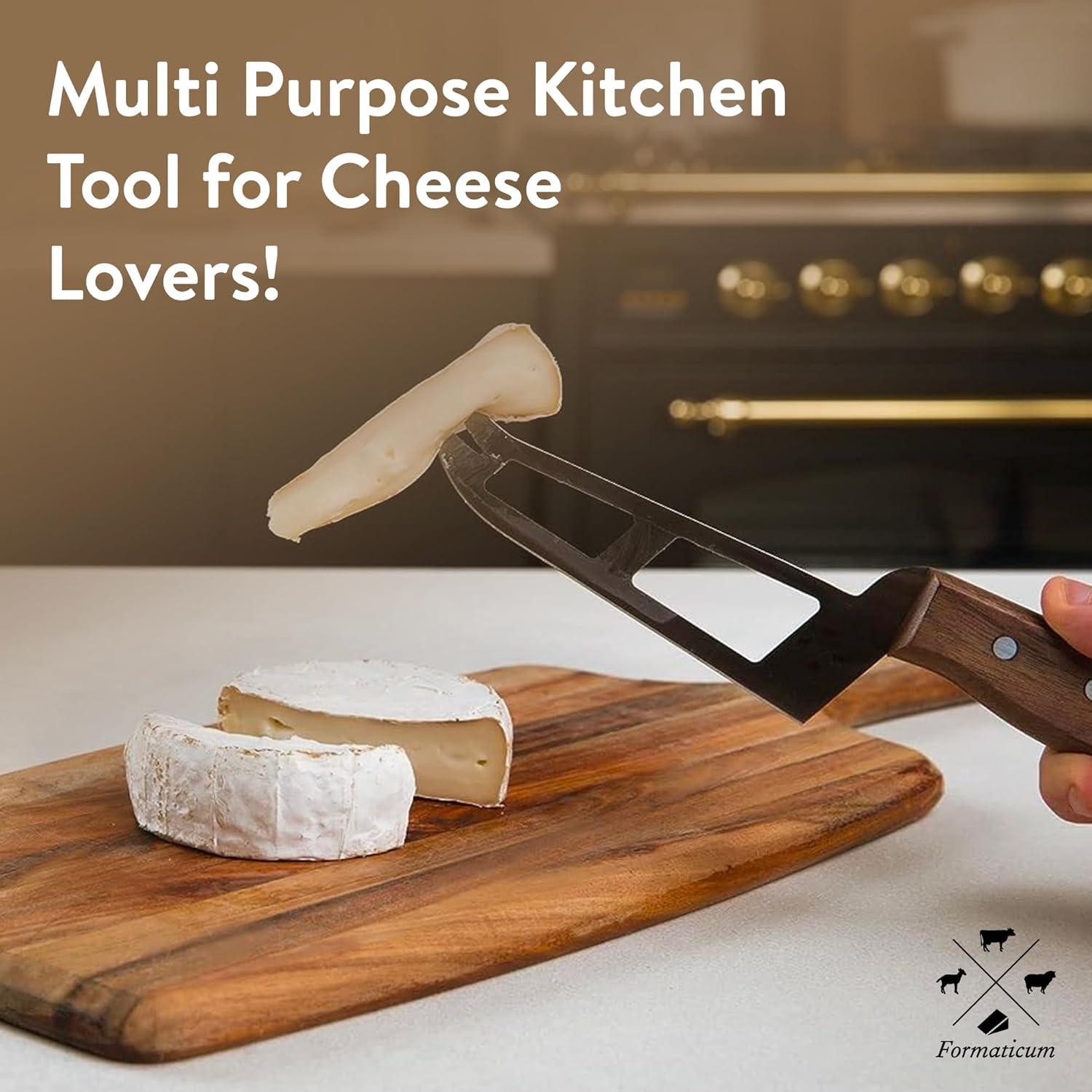 Cuchillo y tenedor mini para quesos suaves Formaticum 10.8cm