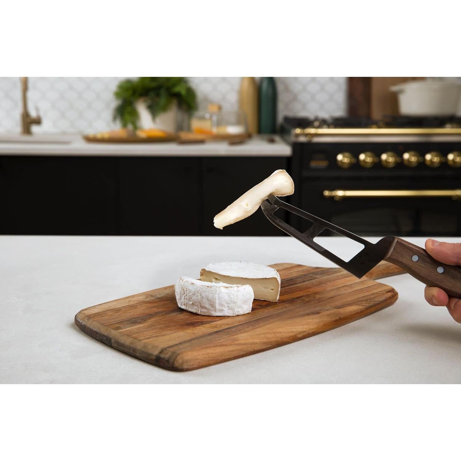 Cuchillo y tenedor mini para quesos suaves Formaticum 10.8cm