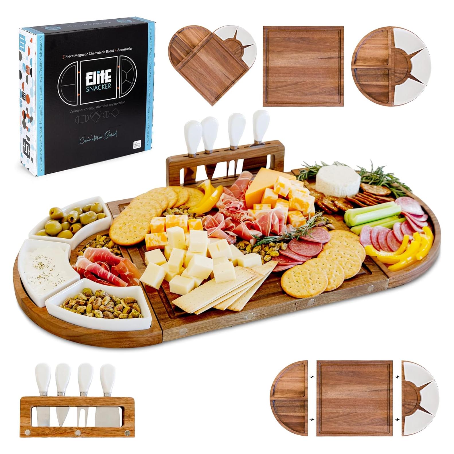 Juego de Tabla de Charcutería Grande The Elite Snacker 66x33cm