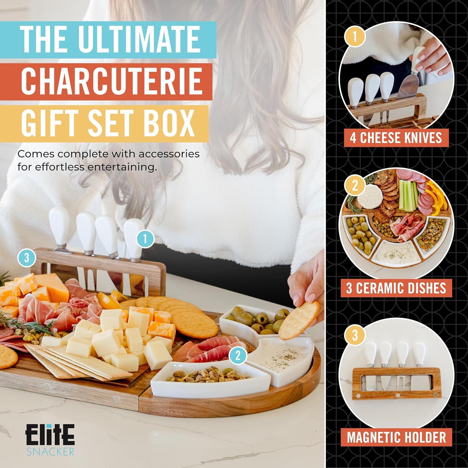 Juego de Tabla de Charcutería Grande The Elite Snacker 66x33cm