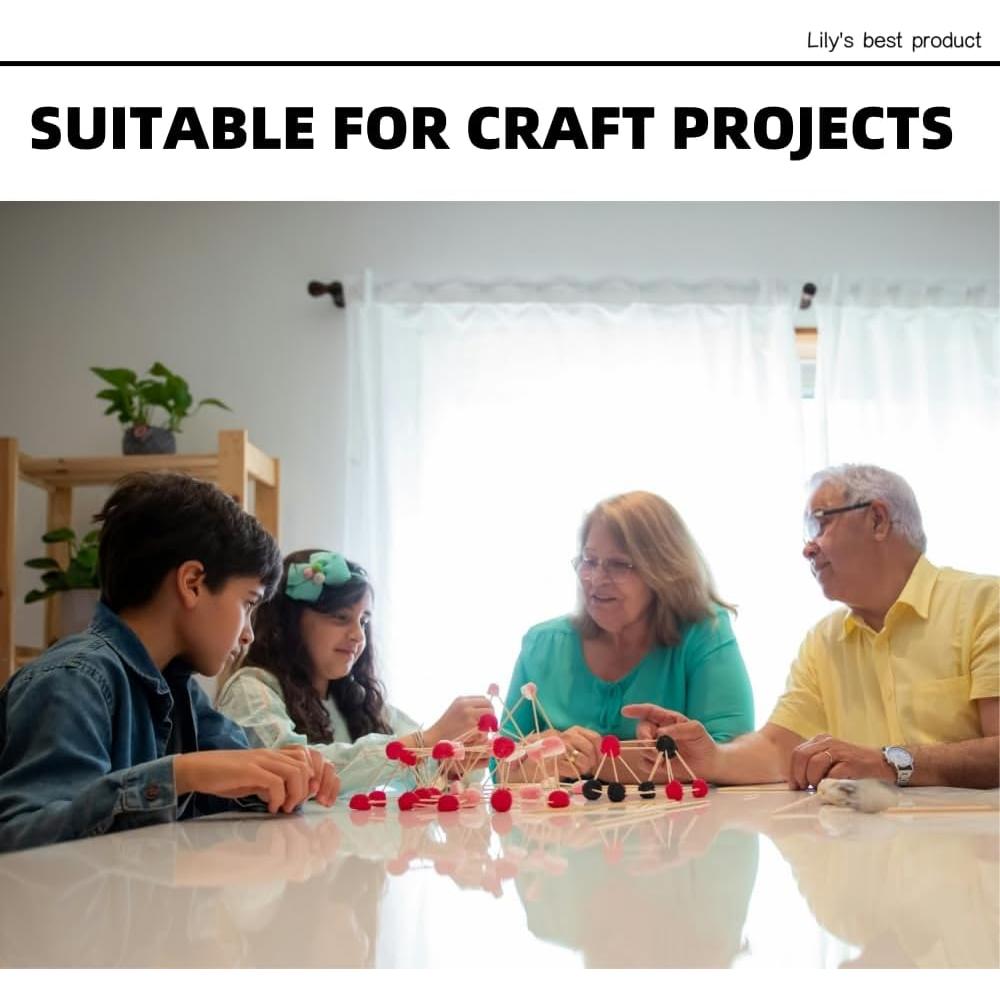 Contador de Palillos de Bambú HOPELF 2400 Piezas 6.35 cm