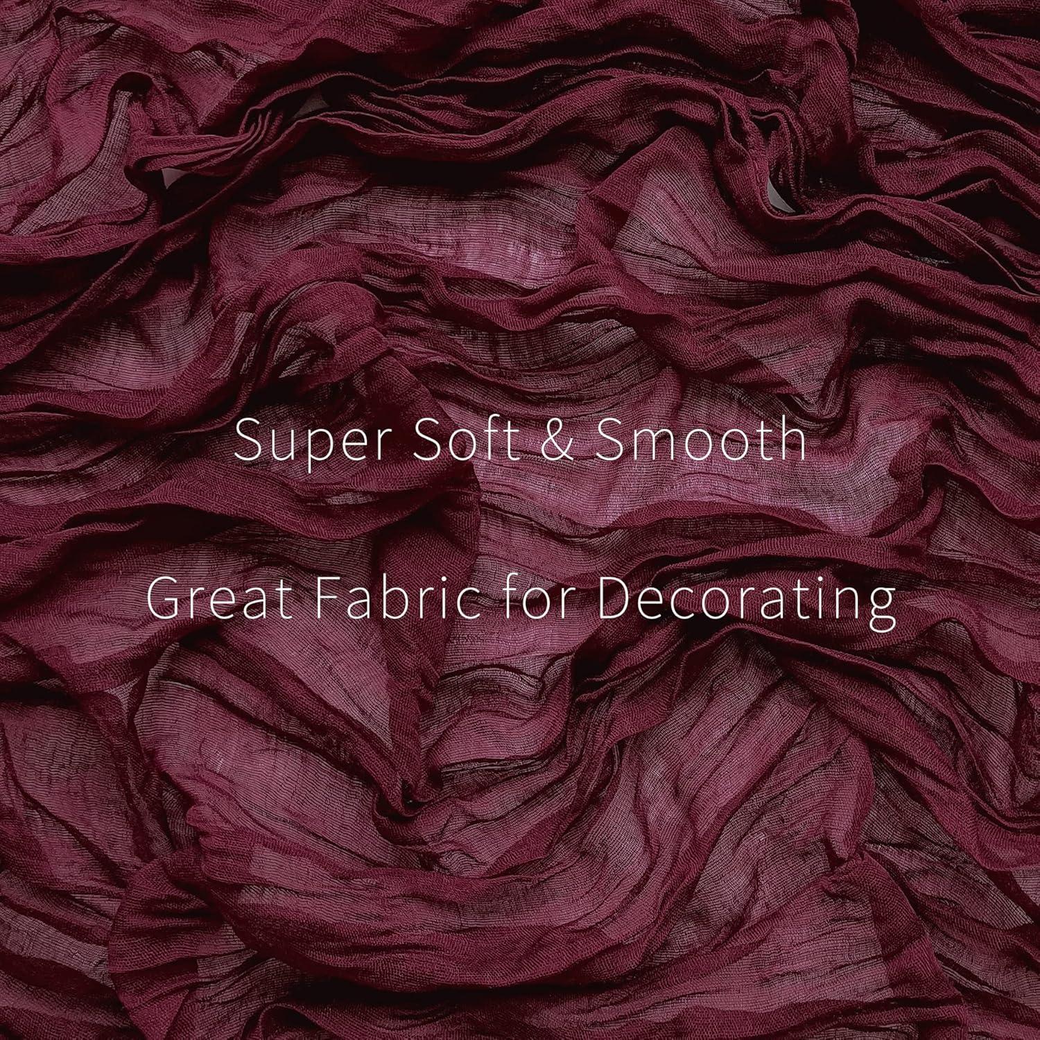 Caminos de Mesa de Gasa Burdeos 6 Piezas 304.8 cm para Bodas