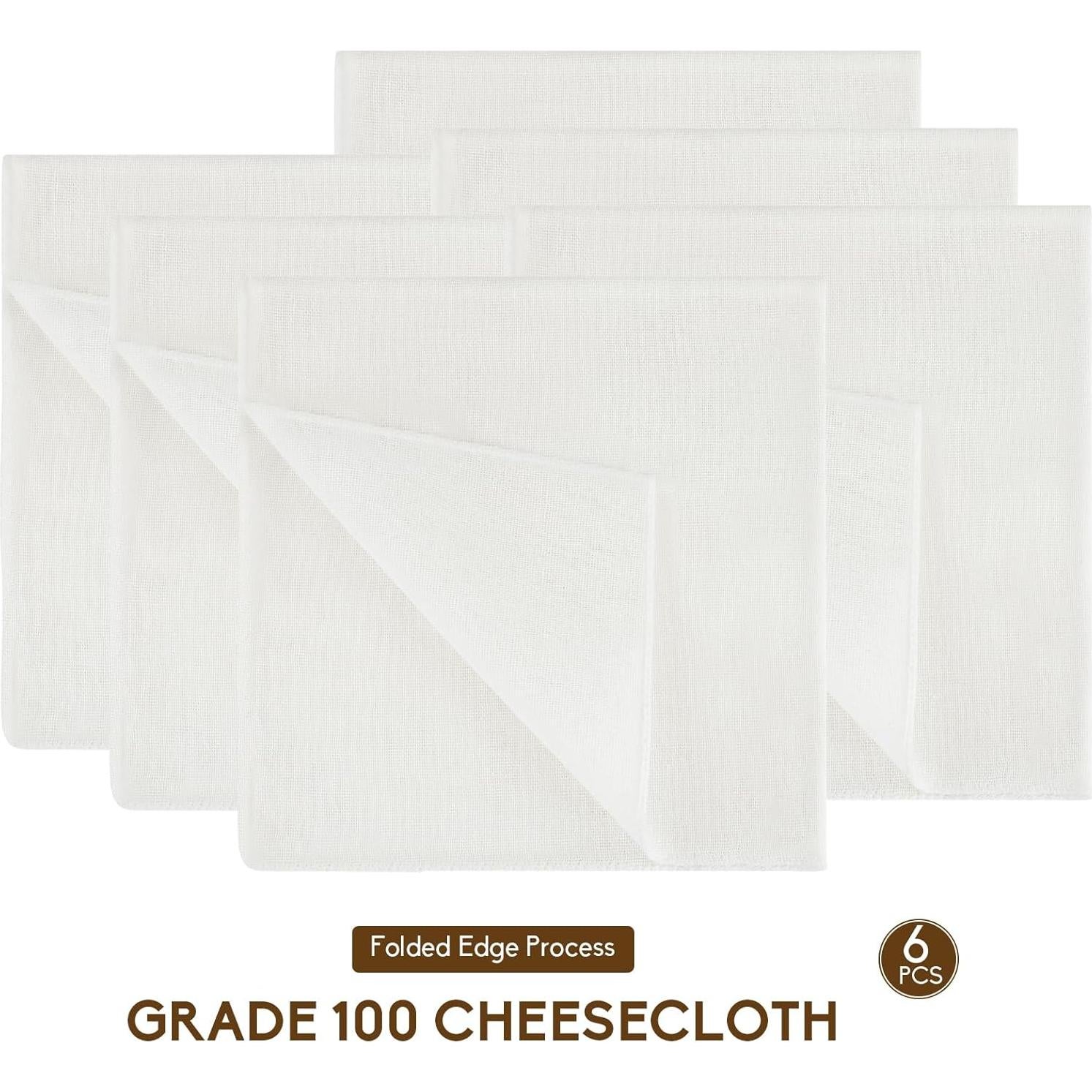 Paquete de 6 Paños de Queso Muomdid 50.8 x 50.8 cm Algodón