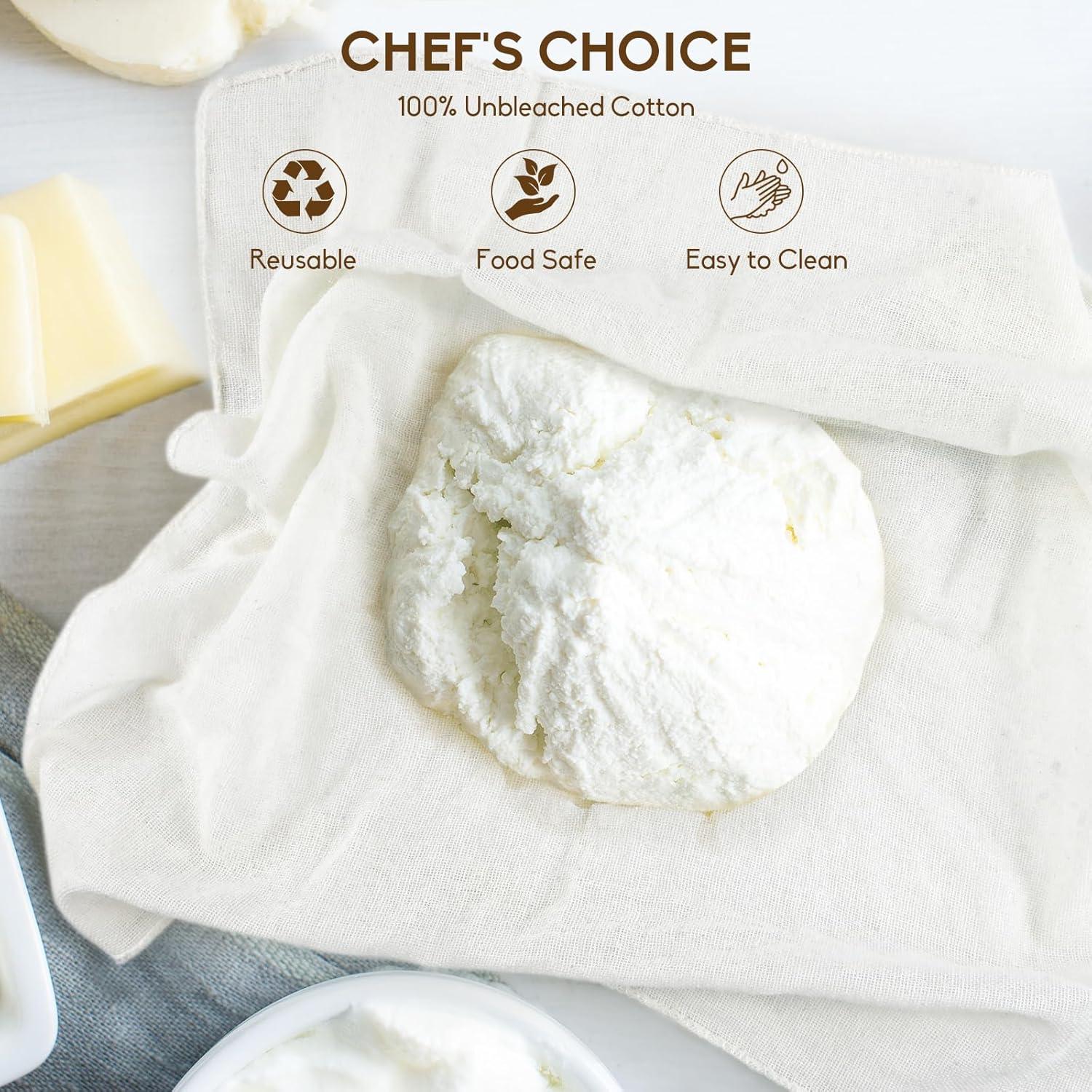 Paquete de 6 Paños de Queso Muomdid 50.8 x 50.8 cm Algodón