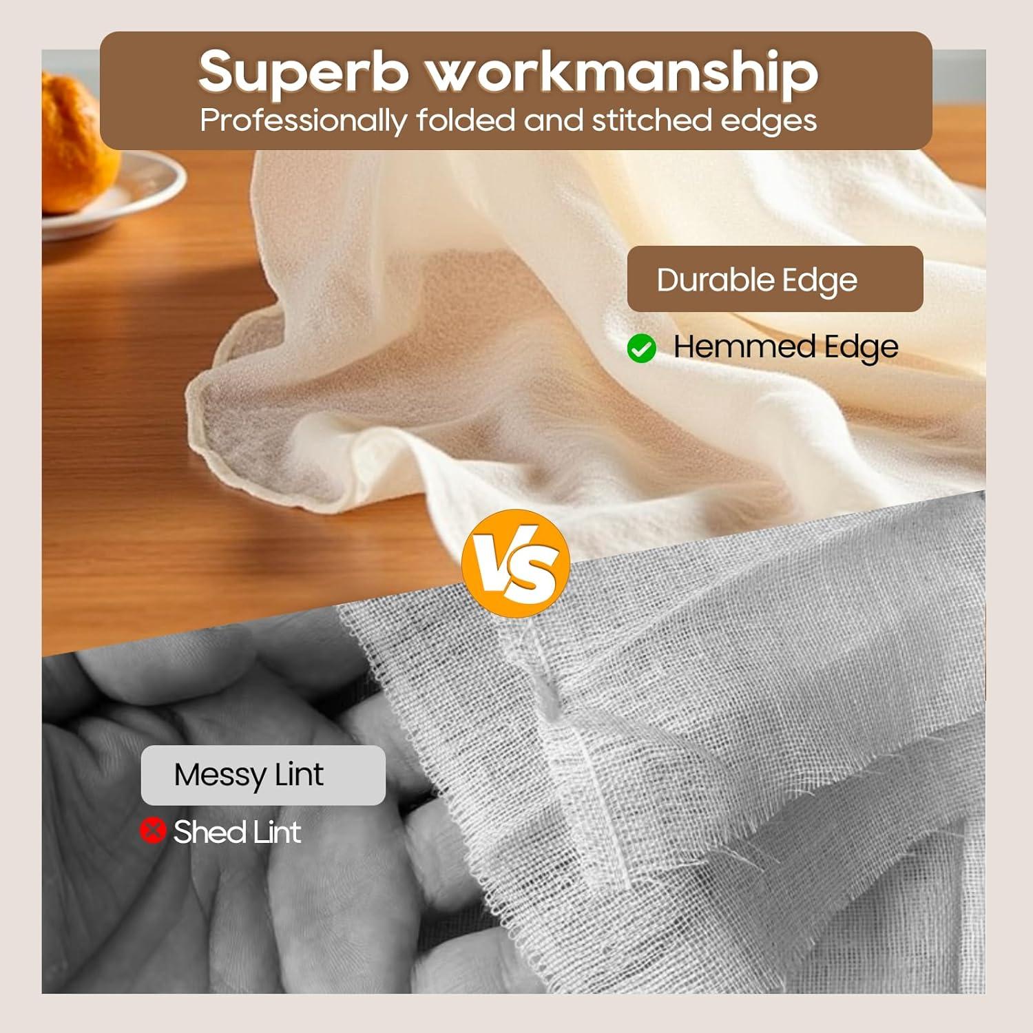 Paquete de 6 Telas de Queso Reutilizables Yaogniy 50.8x50.8 cm