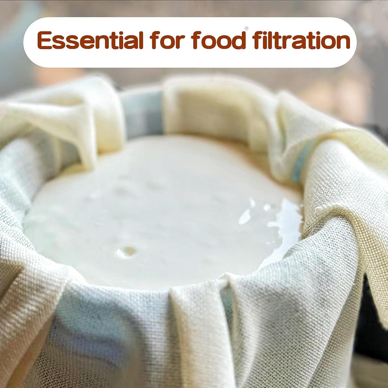 Paños de Queso Mostdream 10 Piezas 20x20 cm Algodón Reutilizable