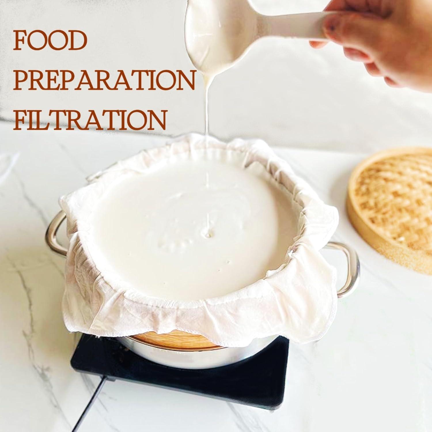 Paños de Queso Mostdream 10 Piezas 20x20 cm Algodón Reutilizable