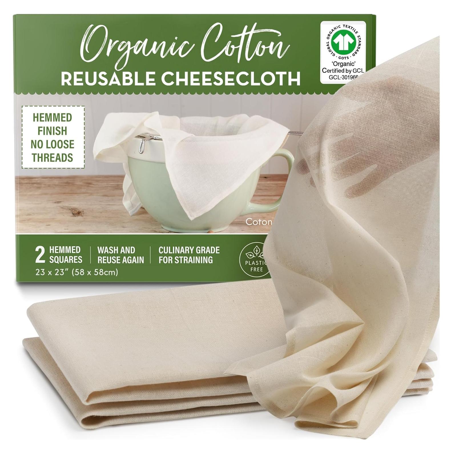 Gasa de Algodón Orgánico Reutilizable 58.4 cm - Country Trading Co.