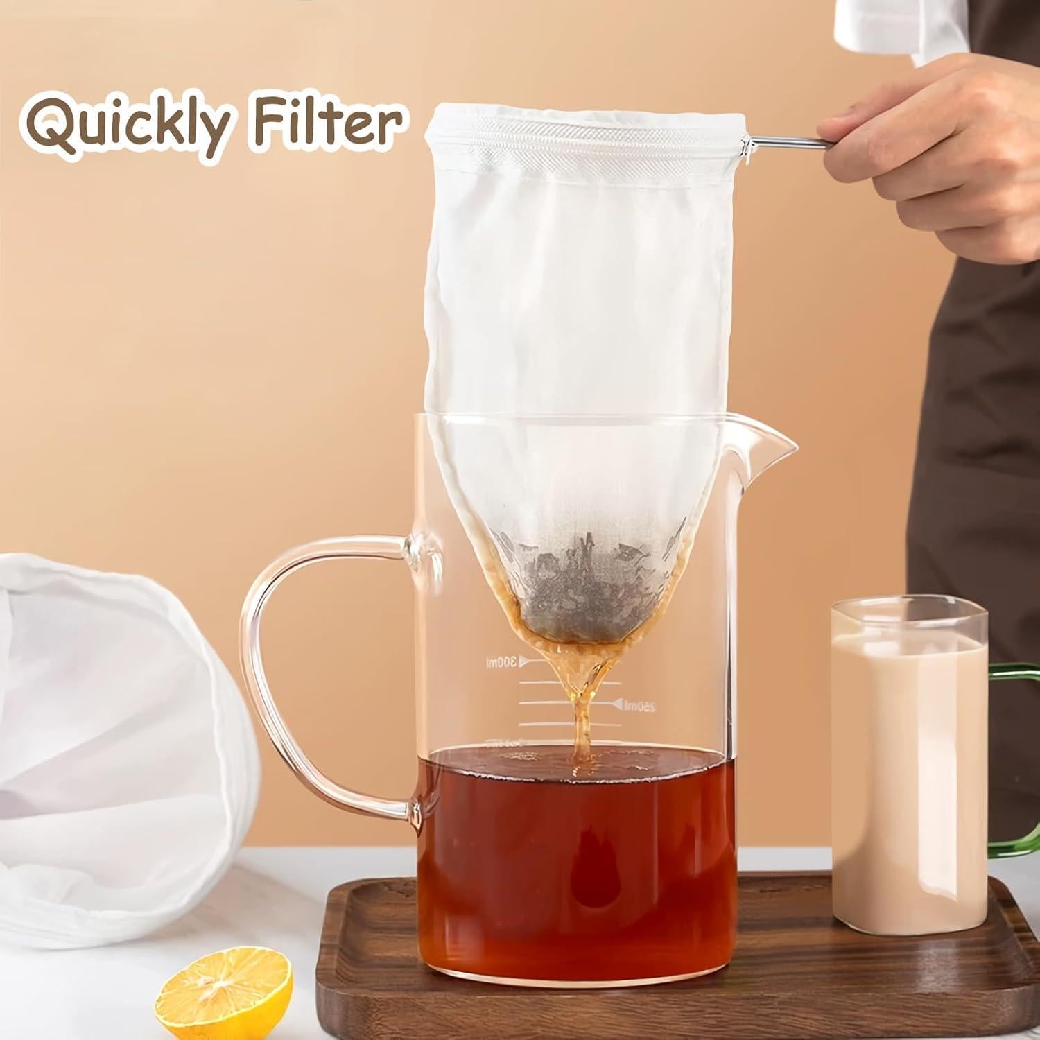 Bolsas de Filtro de Malla Fina YZRIZX con Mango Acero Inoxidable