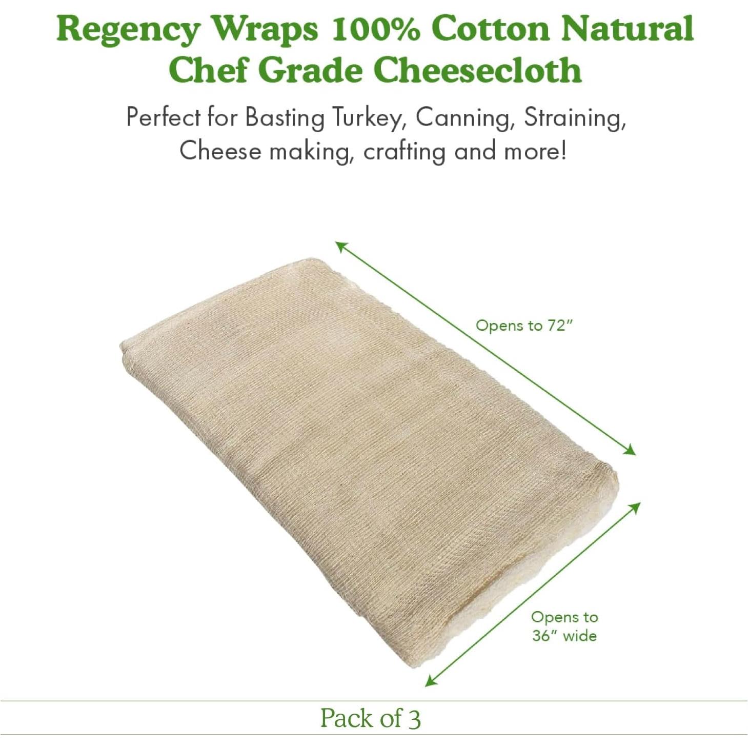 Gasa de Algodón para Colar Regency Wraps 2yd Paquete de 3