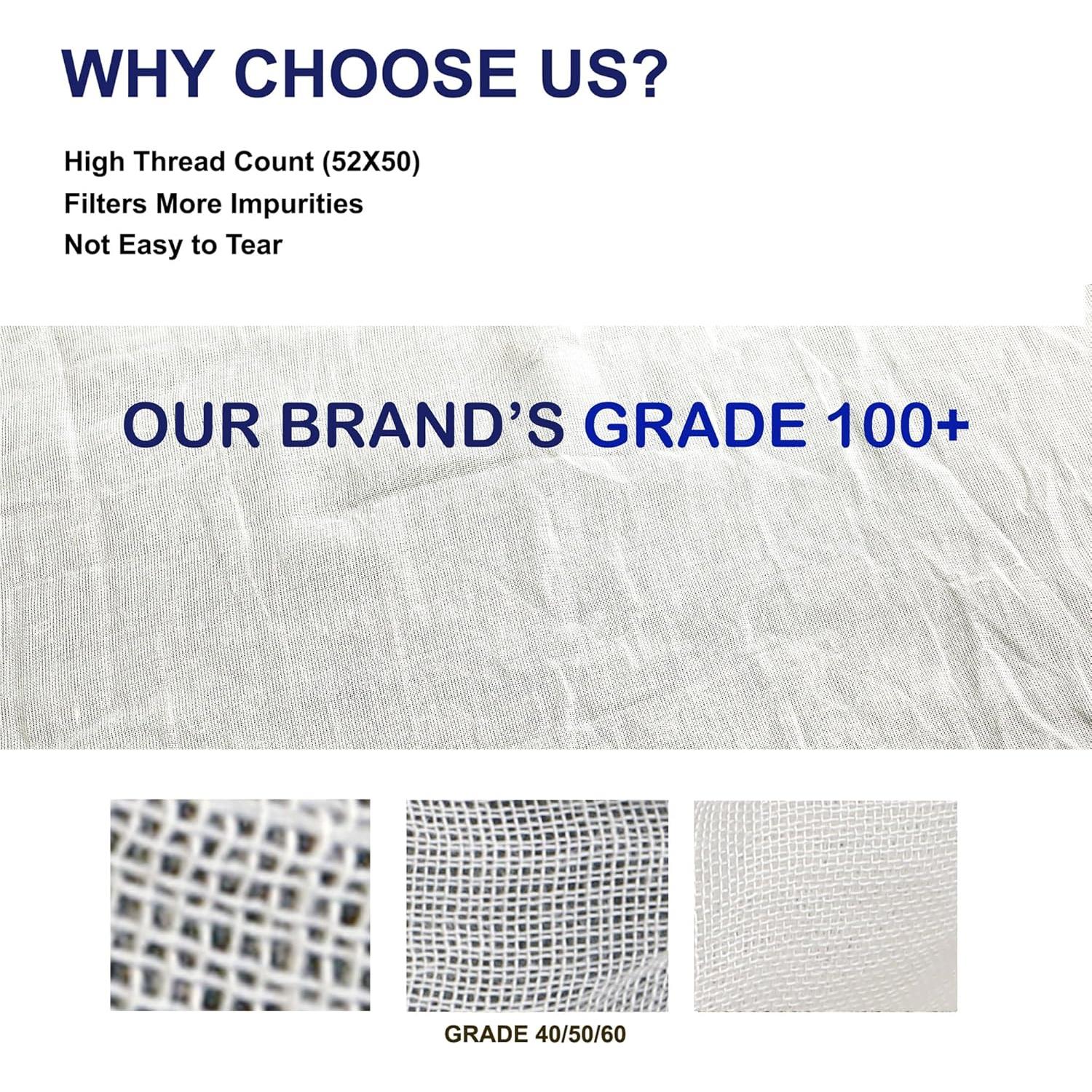 Paños de Queso Packardi 8 Piezas 50x50 cm Algodón Reutilizables