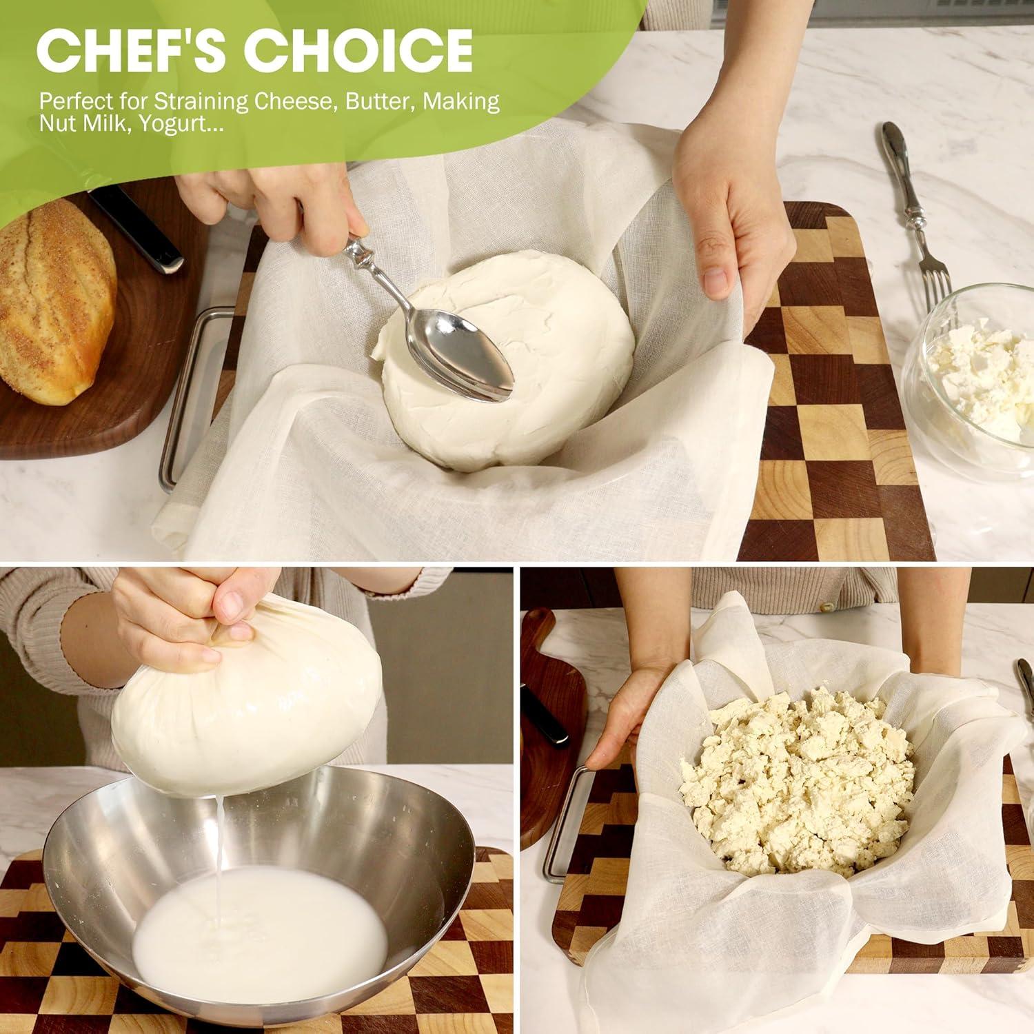 Gasa de Algodón Puro Hlbrain 50x50 cm 2 Pcs Reutilizable