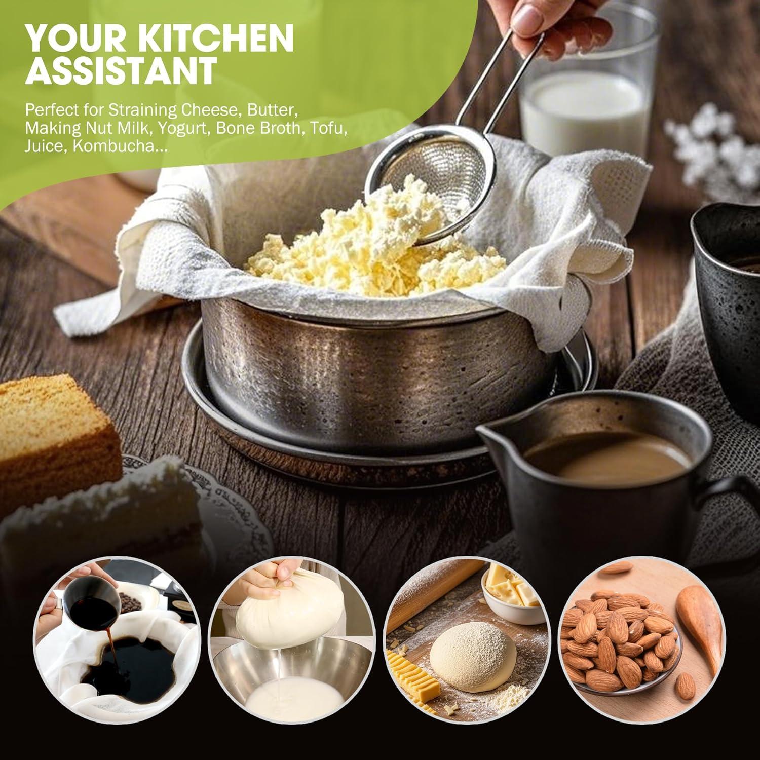 Gasa de Algodón Puro Hlbrain 50x50 cm 2 Pcs Reutilizable