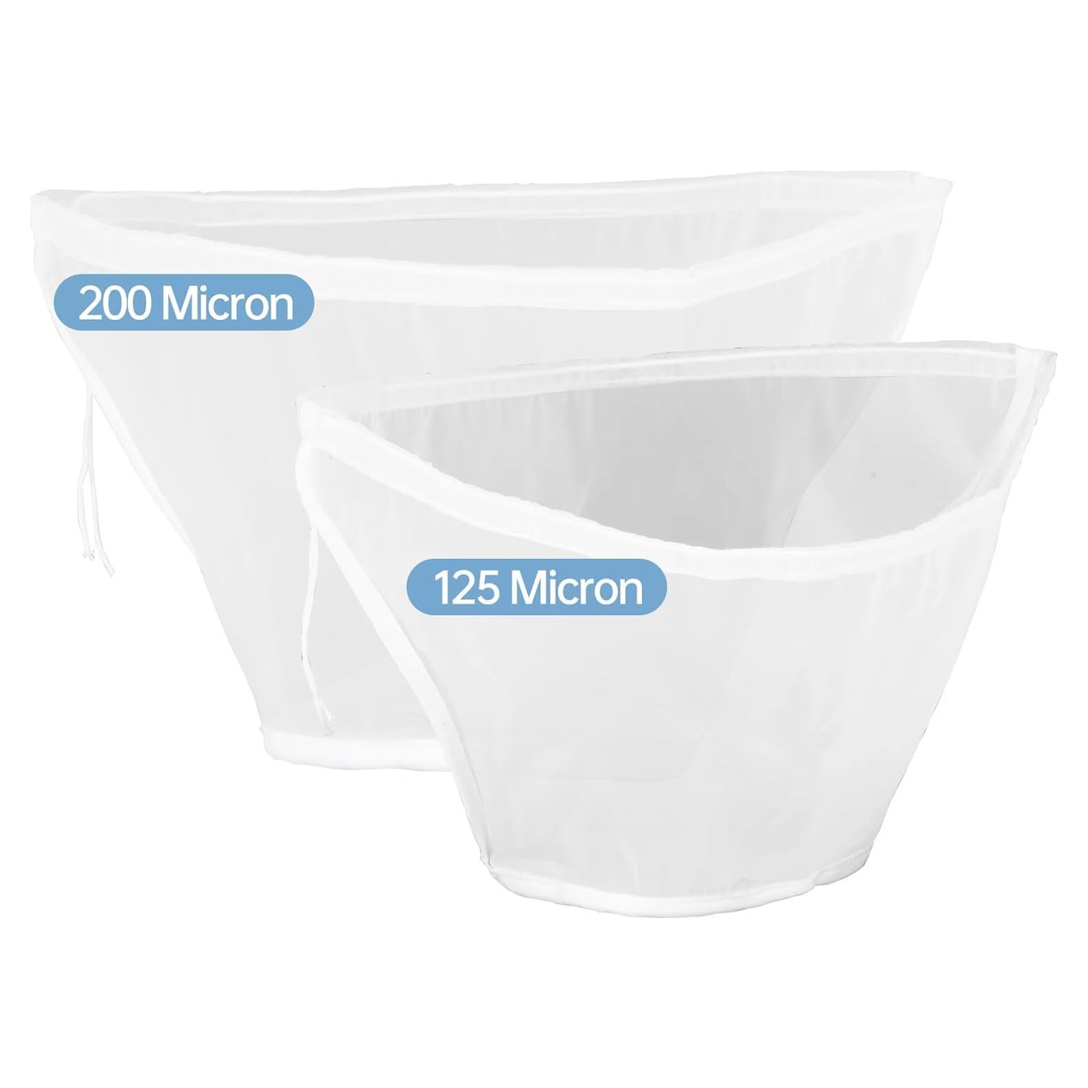 Bolsa de Colador de Nylon Amicmilano 2 Pack 200 y 125 Micrones