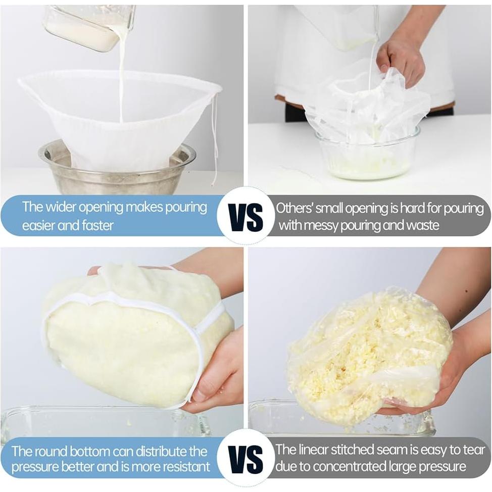 Bolsa de Colador de Nylon Amicmilano 2 Pack 200 y 125 Micrones