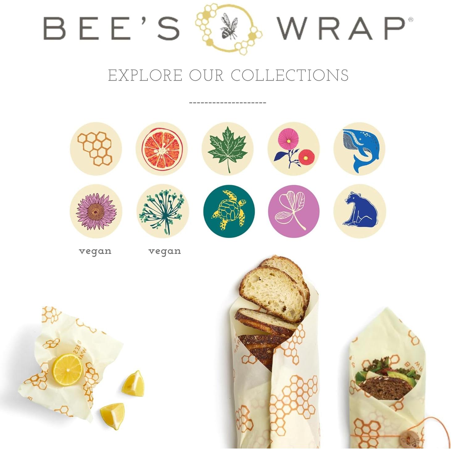 Envolturas de Cera de Abeja Veganas 3 Pzs - Magia de Pradera