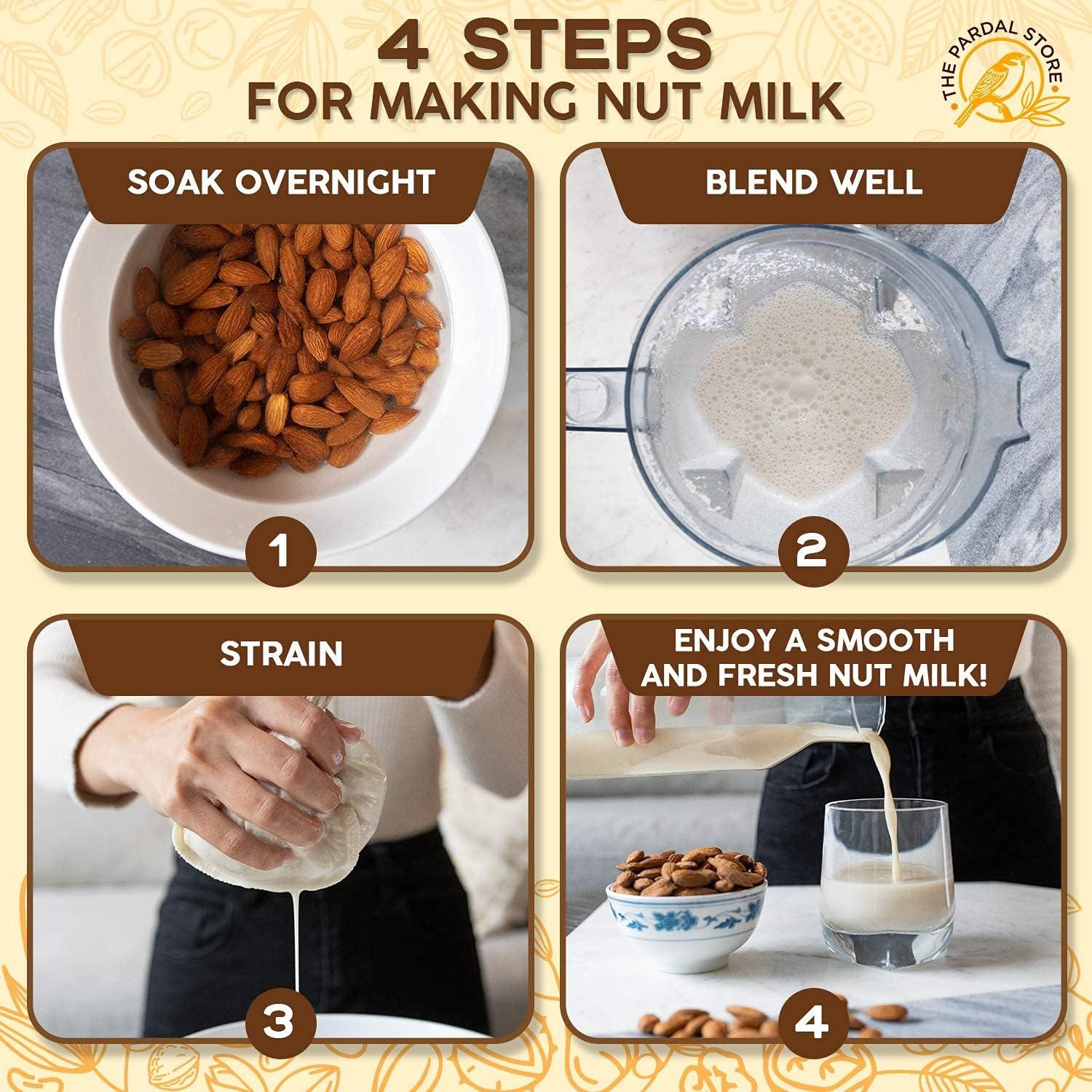 Bolsa para Leche de Nueces 35.56cm Algodón Orgánico The Pardal Store