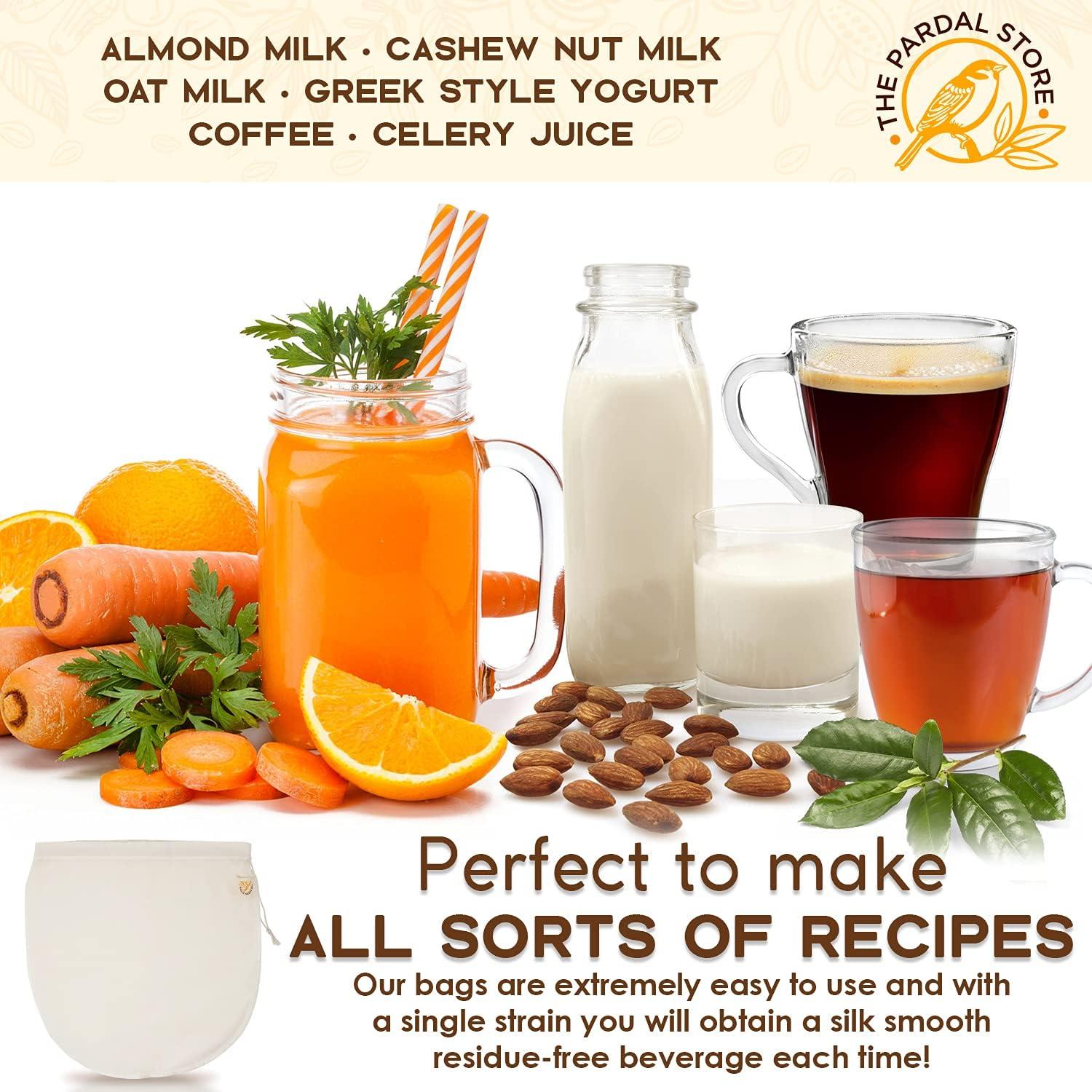 Bolsa para Leche de Nueces 35.56cm Algodón Orgánico The Pardal Store