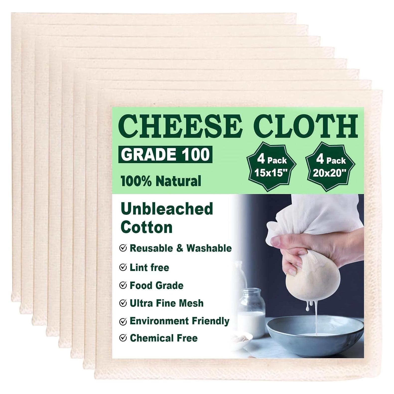 Paños de Queso Dukars 100% Algodón Ultra Fino 8 Piezas