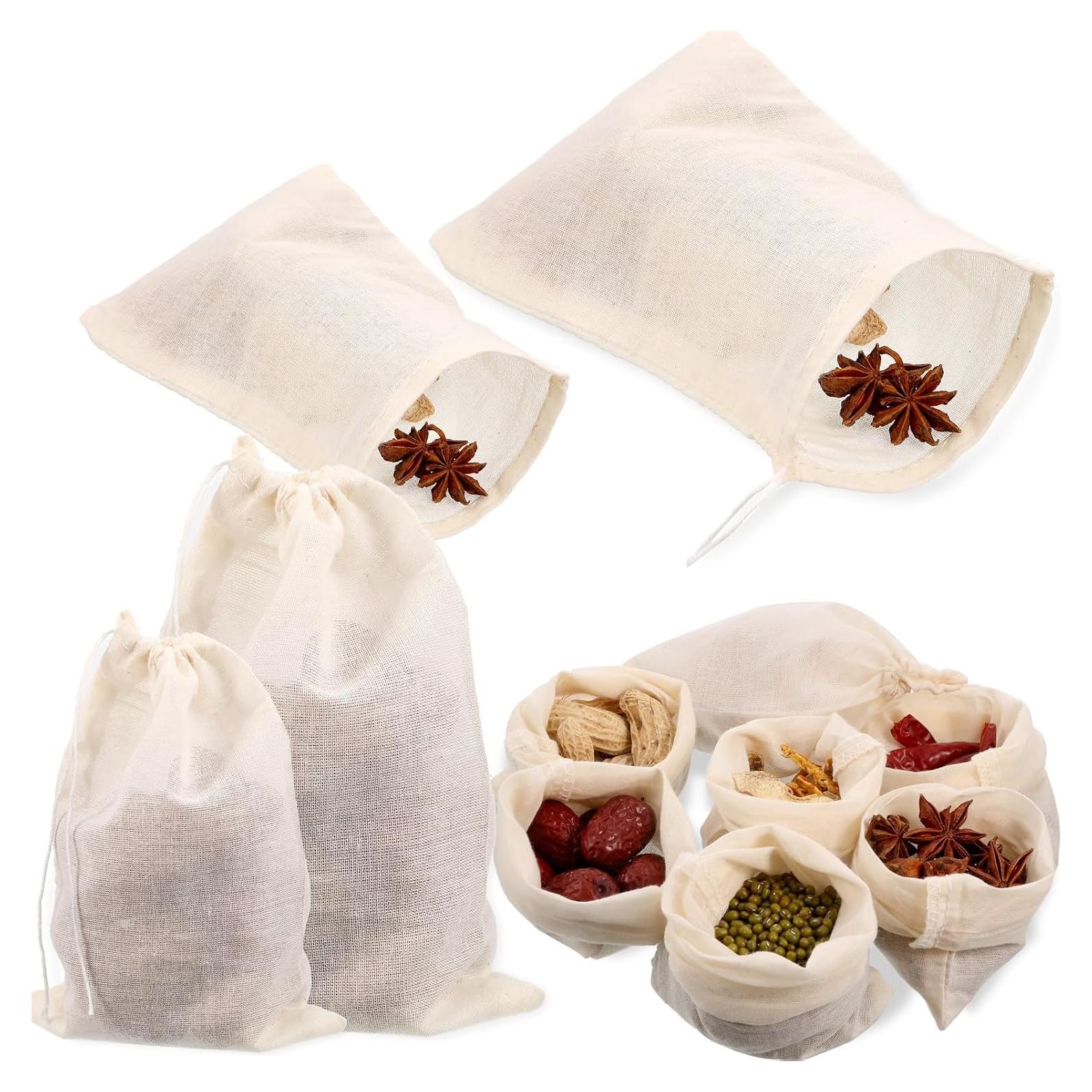 Bolsas de Muselina Reutilizables Boao 24 Pcs para Sopa y Té