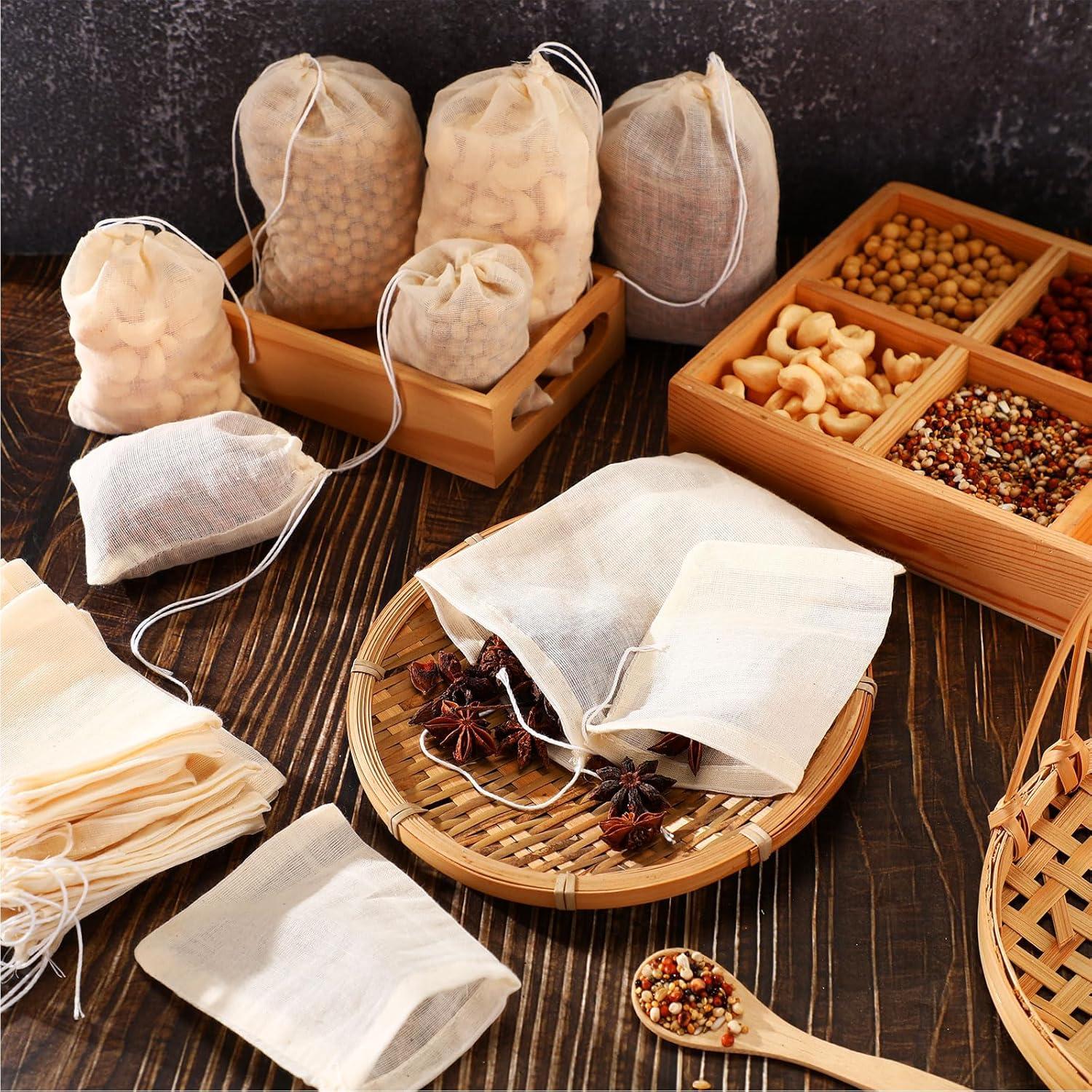 Bolsas de Muselina Reutilizables Boao 24 Pcs para Sopa y Té