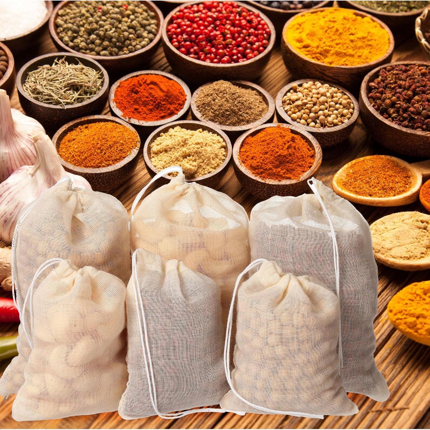 Bolsas de Muselina Reutilizables Boao 24 Pcs para Sopa y Té