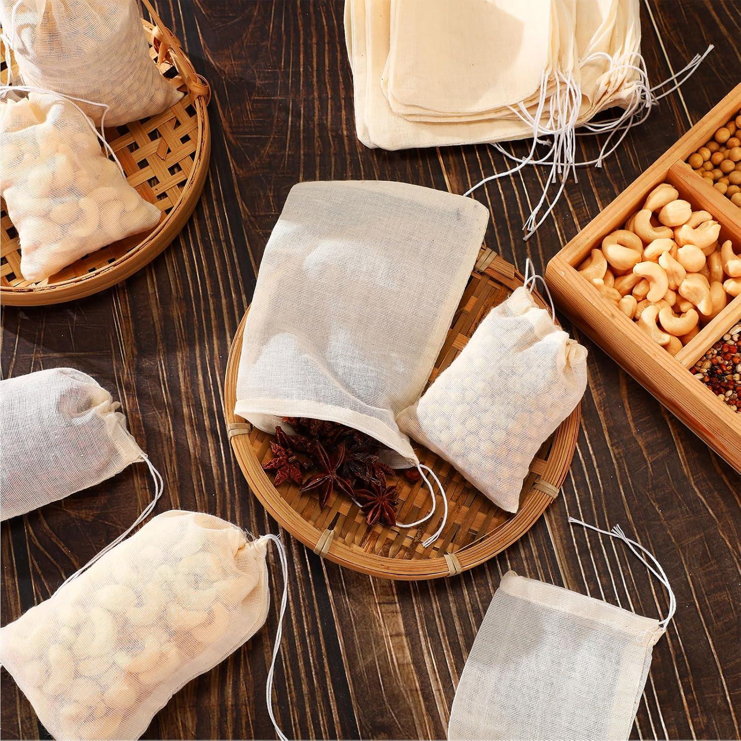 Bolsas de Muselina Reutilizables Boao 24 Pcs para Sopa y Té