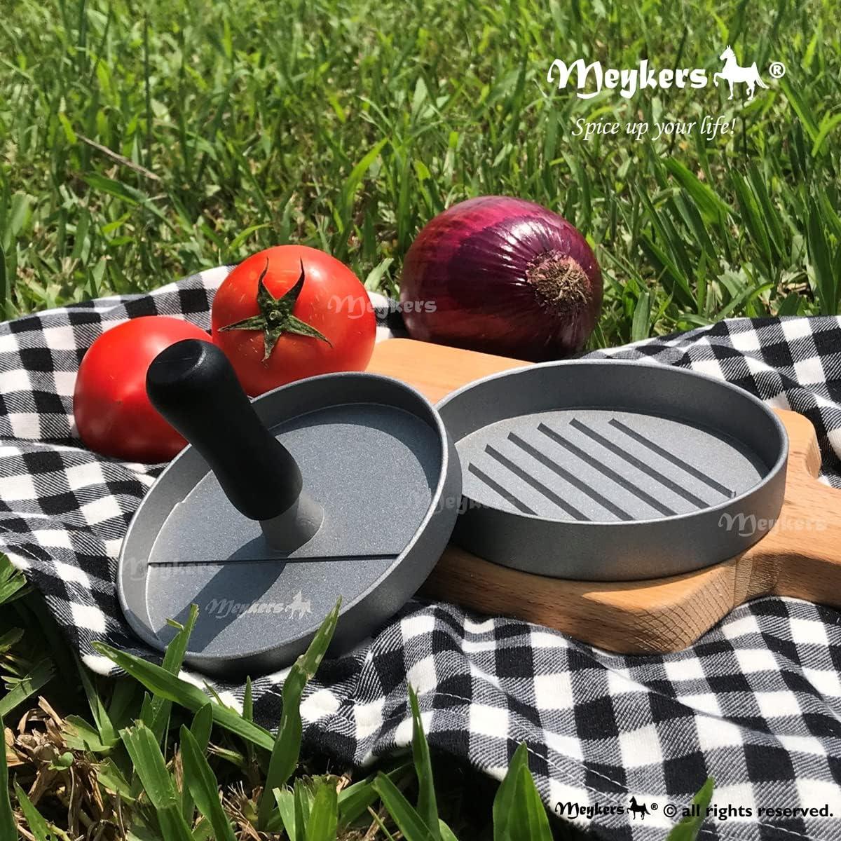 Prensa de Hamburguesas Meykers con 100 Papeles Antiadherentes