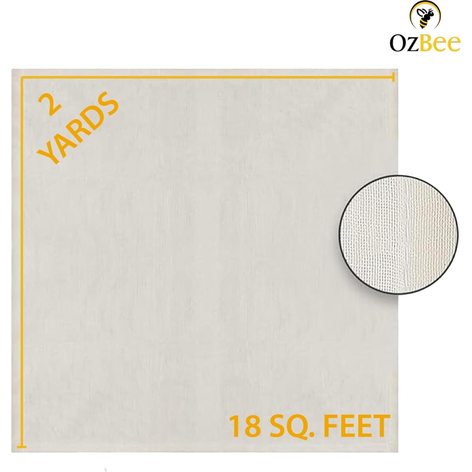 Tela de Queso OZBEE Grado 90 Orgánica 2 Yardas Reutilizable