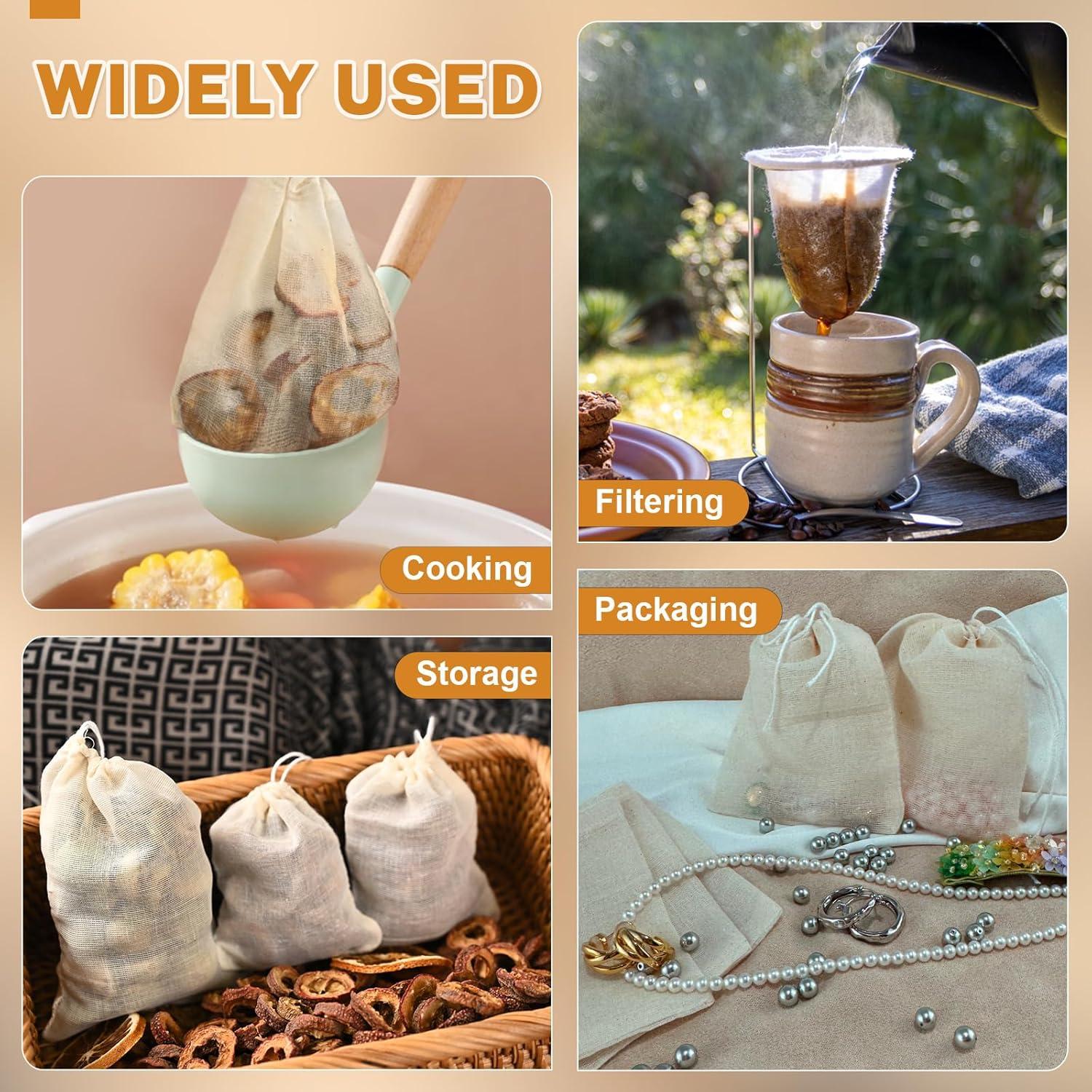 20 Bolsas de Muselina Reutilizables HyozorGo 10.16x7.62cm