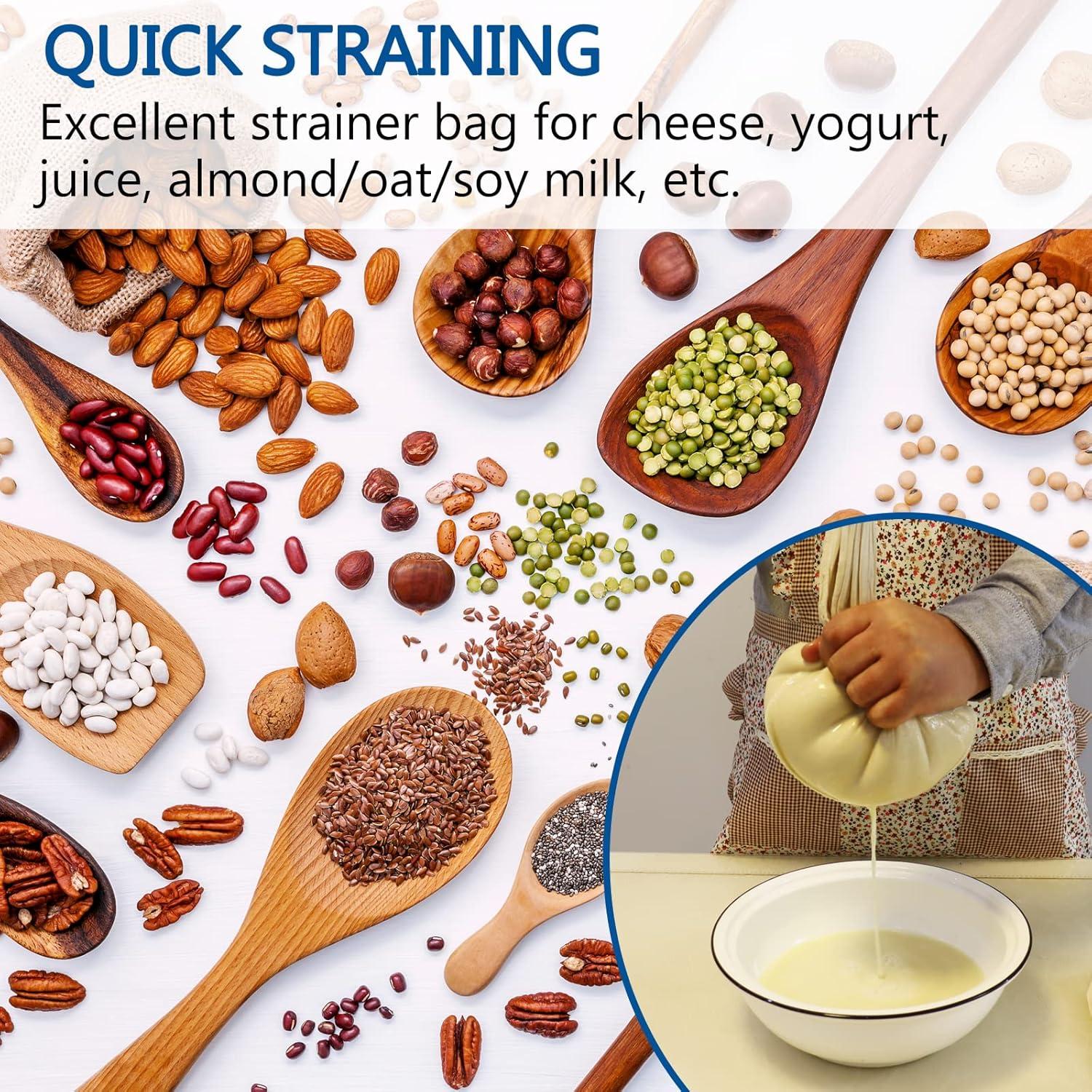 Paquete de 3 bolsas de leche de nuez Huppar 40.64x40.64cm algodón