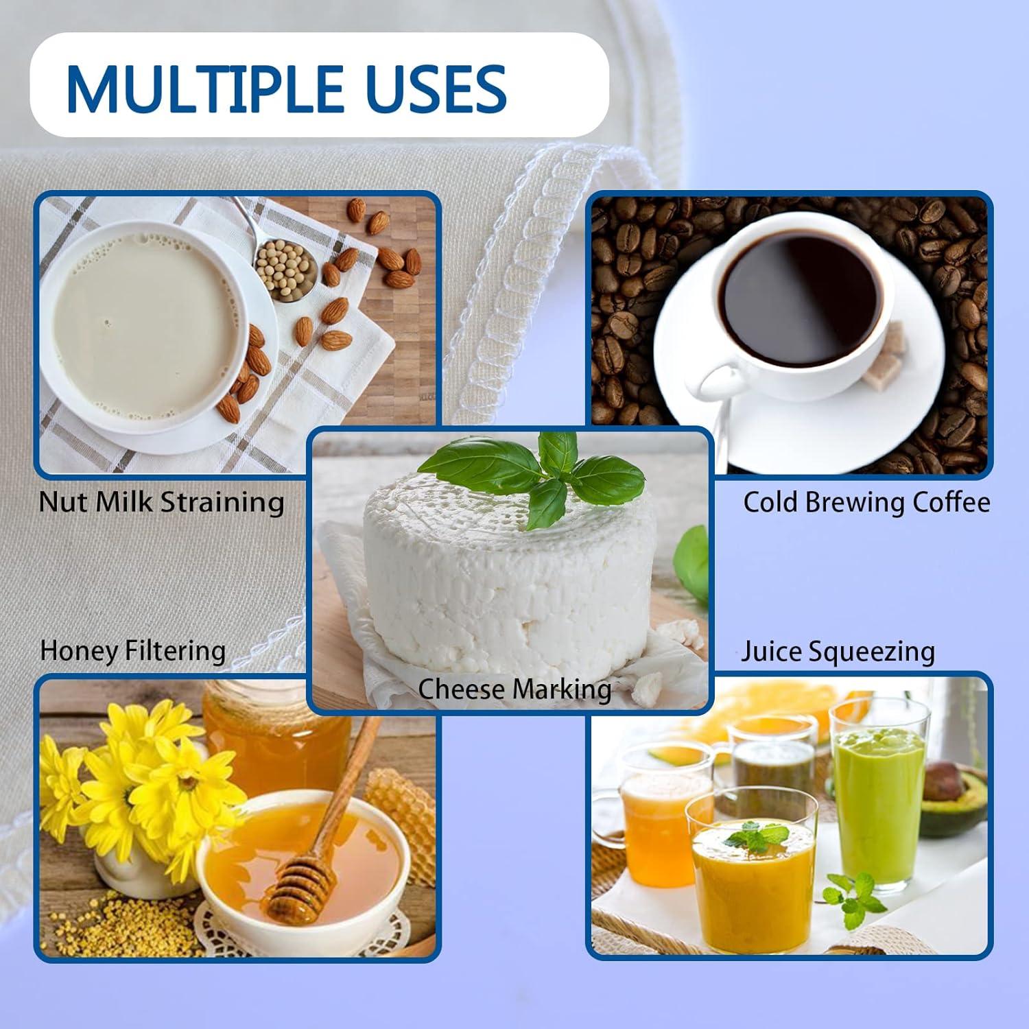 Paquete de 3 bolsas de leche de nuez Huppar 40.64x40.64cm algodón