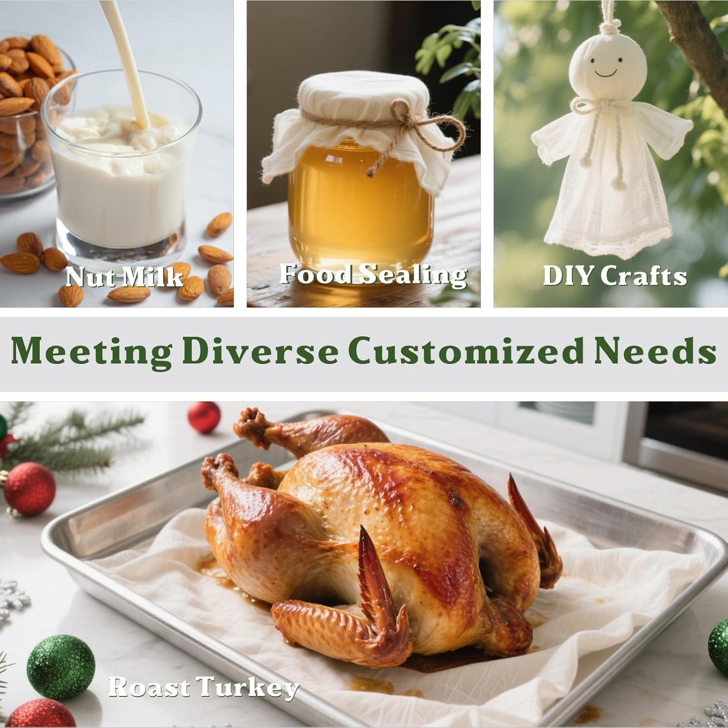 Paños de Queso 10 Pack 100% Algodón Orgánico 50.8x50.8 cm