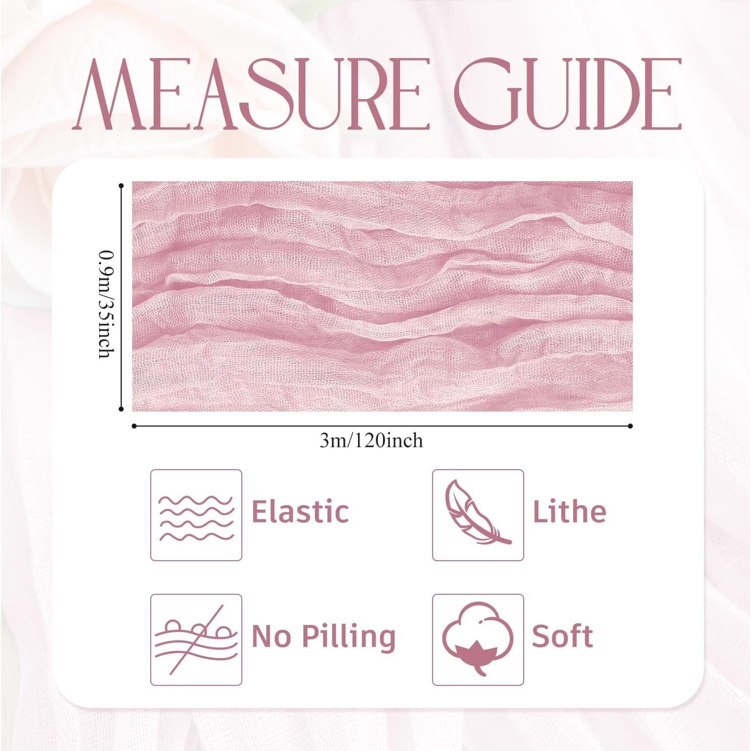 Caminito de Mesa Wokceer 3 Pack 3m Rosa Sonrojado Boho